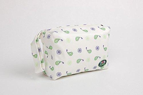 Ethikos Market Best Cloth Diaper Wet Bag by nuababy-DOUBLE waterproof layer to prevent leaks-machine washable-keeps smells in-easy zipper close-use for diapers, soiled clothing or as swim bag (Small, Bunny Tail)