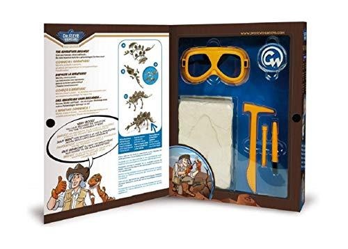 Geoworld Unbekannt Geoworld 625310 – Dr. Steve Hunters: Dinosaur Excavation Kit Stegosaurus Skeleton – Age 6 +, Size: 28 cm