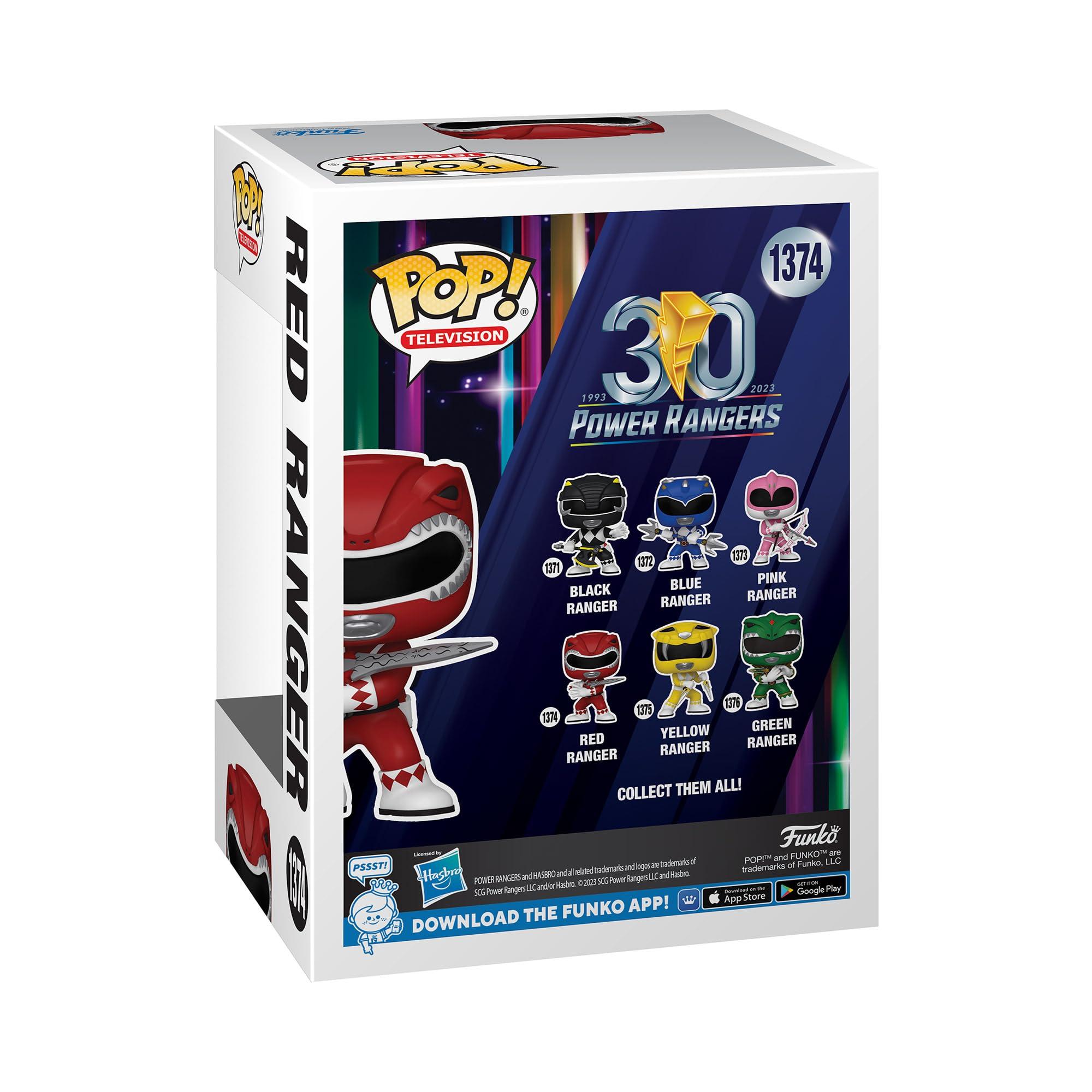 Funko Funko POP! TV: Mighty Morphin Power Rangers 30th Anniversary - Red Ranger - Power Rangers TV - Collectable Vinyl Figure - Gift Idea - Official Merchandise - for Kids & Adults - TV Fans