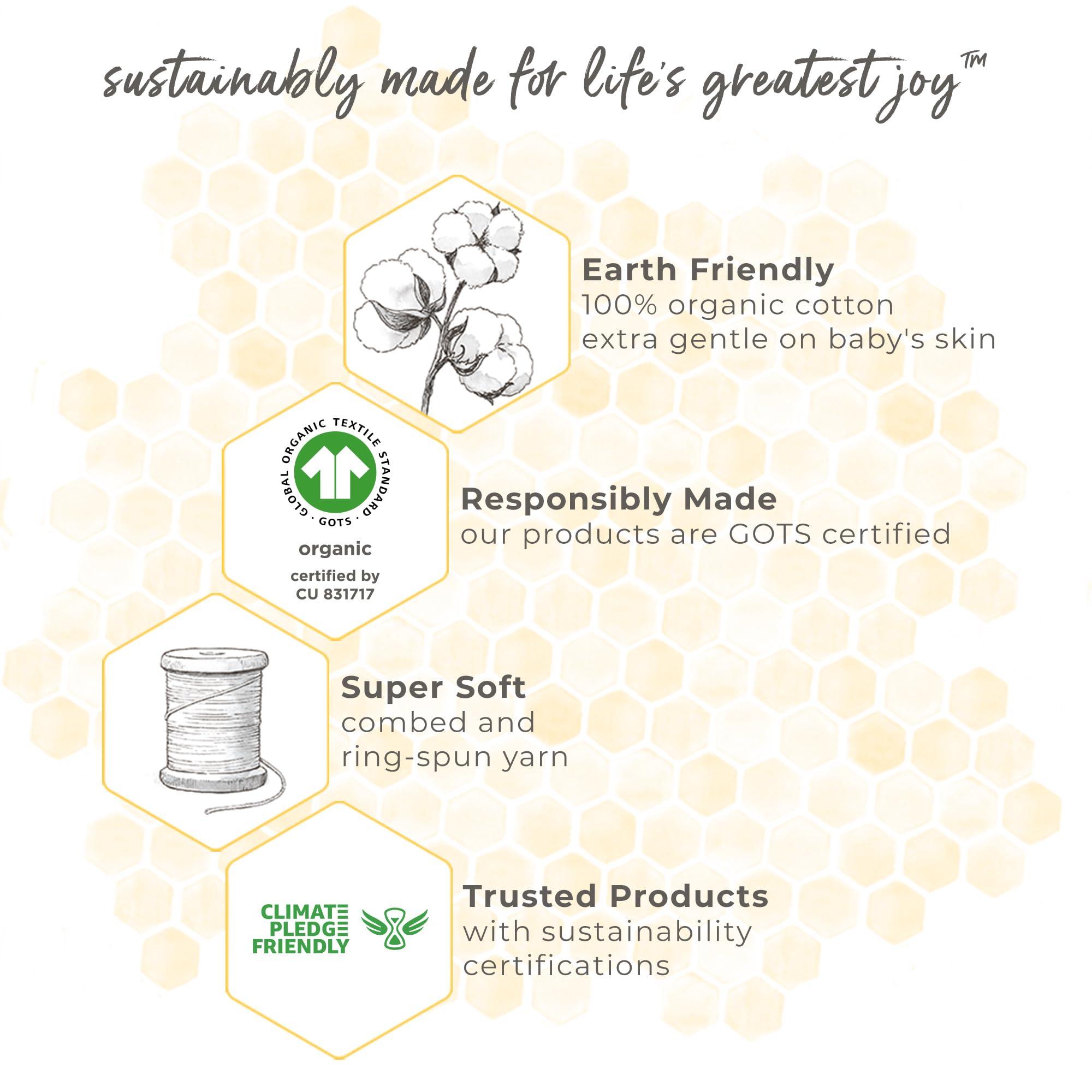 Burt\'s Bees Baby Burt's Bees Baby Infant Bibs, 100% Organic Cotton Drool Cloths, Newborn Essentials