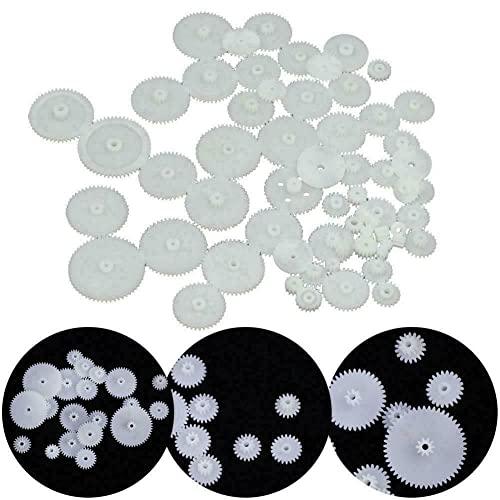 N\\D ND 58PCS Plastic Gears Toy Motor Crown Gear Set for DIY RC Car Robot Part