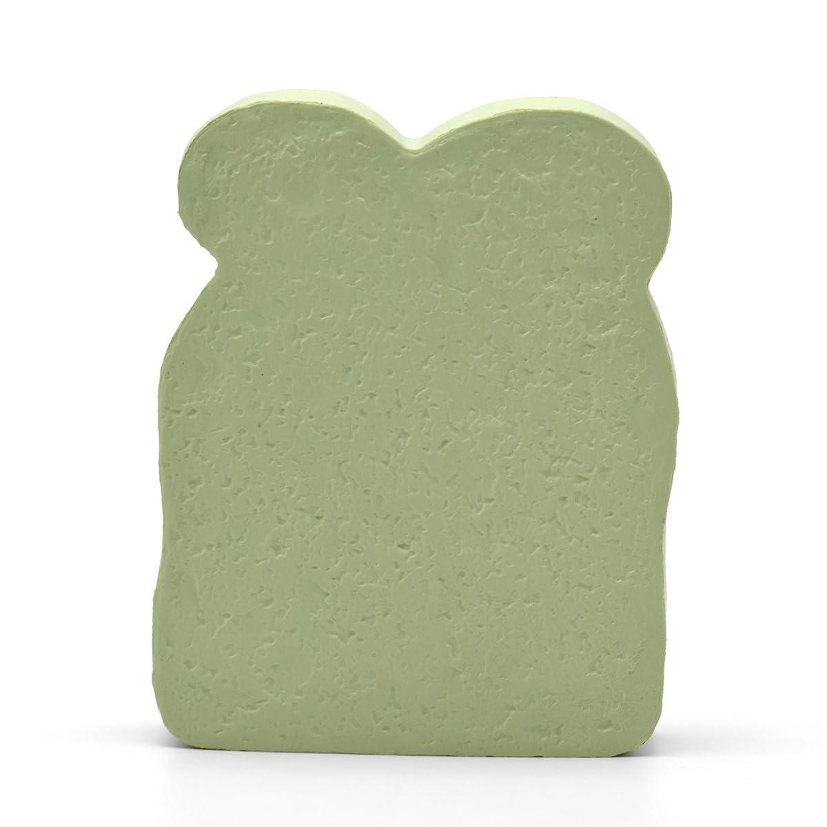 Kiibru Kiibru Sliced Toast Squishy Jumbo Bread Scented Stressrelief Fidget Squishies Toy Collection (Green)
