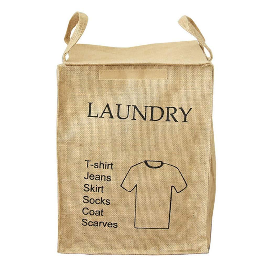 SUNS Square Storage Bins Basket, Organizer for Nursery Storage, Kid's Toy Gift Baskets, Storage Bags Cotton Linen Foldable Box Decorative-with Cover-C