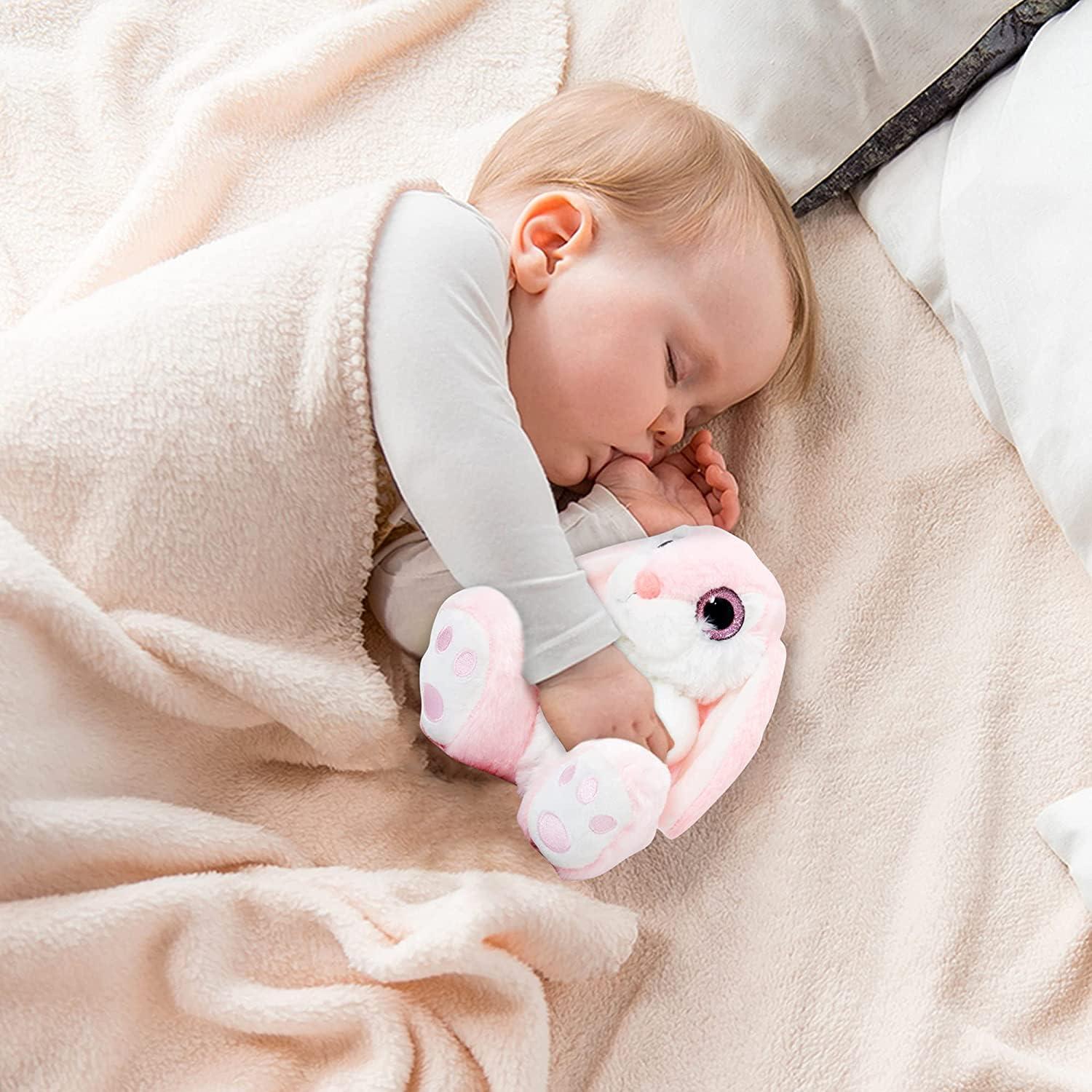 HO-EF HO-EF Bunny Rabbit Stuffed Animal, 8.5\" Plush Bunny with Floppy Ears, Machine Washable& Softness, Rabbit Toys for Girls Boys Kids Babies Great Easter Birthday Gifts Decorations, Pink