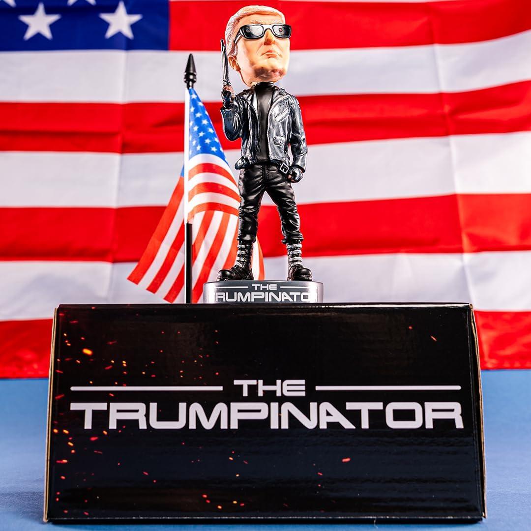 Proud Patriots Donald Trump Collectibles - Proud Patriots The Trumpinator: Donald Trump 2024 Bobblehead for Trump Supporters and Patriotic Americans | The #1 Trump Gifts