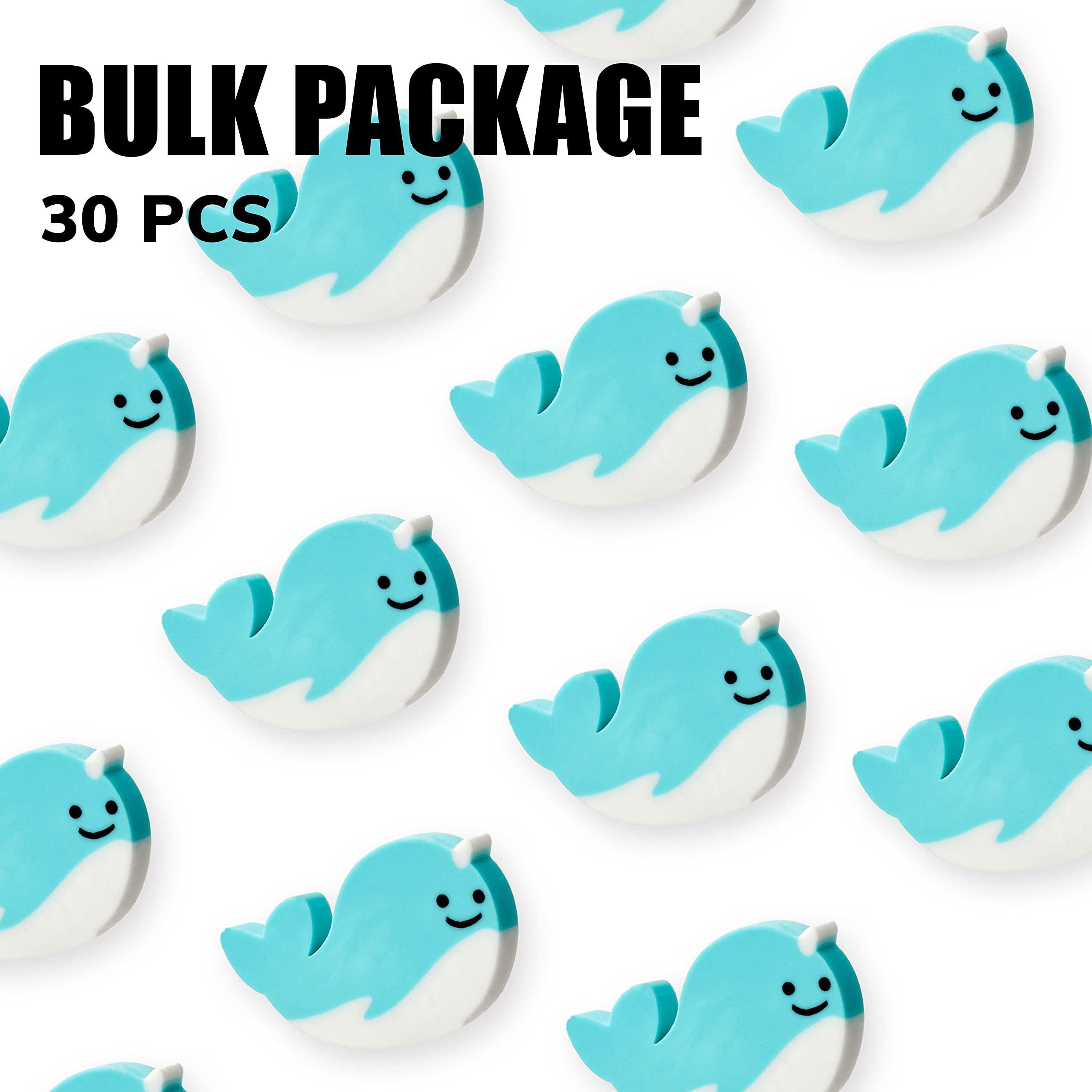 Entervending Erasers for Kids - Pencil Eraser Animals - Dolphin Erasers - 30 Pcs Mini Erasers Kids - Cute Erasers for Classroom Prizes - Mini School Supplies - Vending Machine Toy - Easter Egg Fillers
