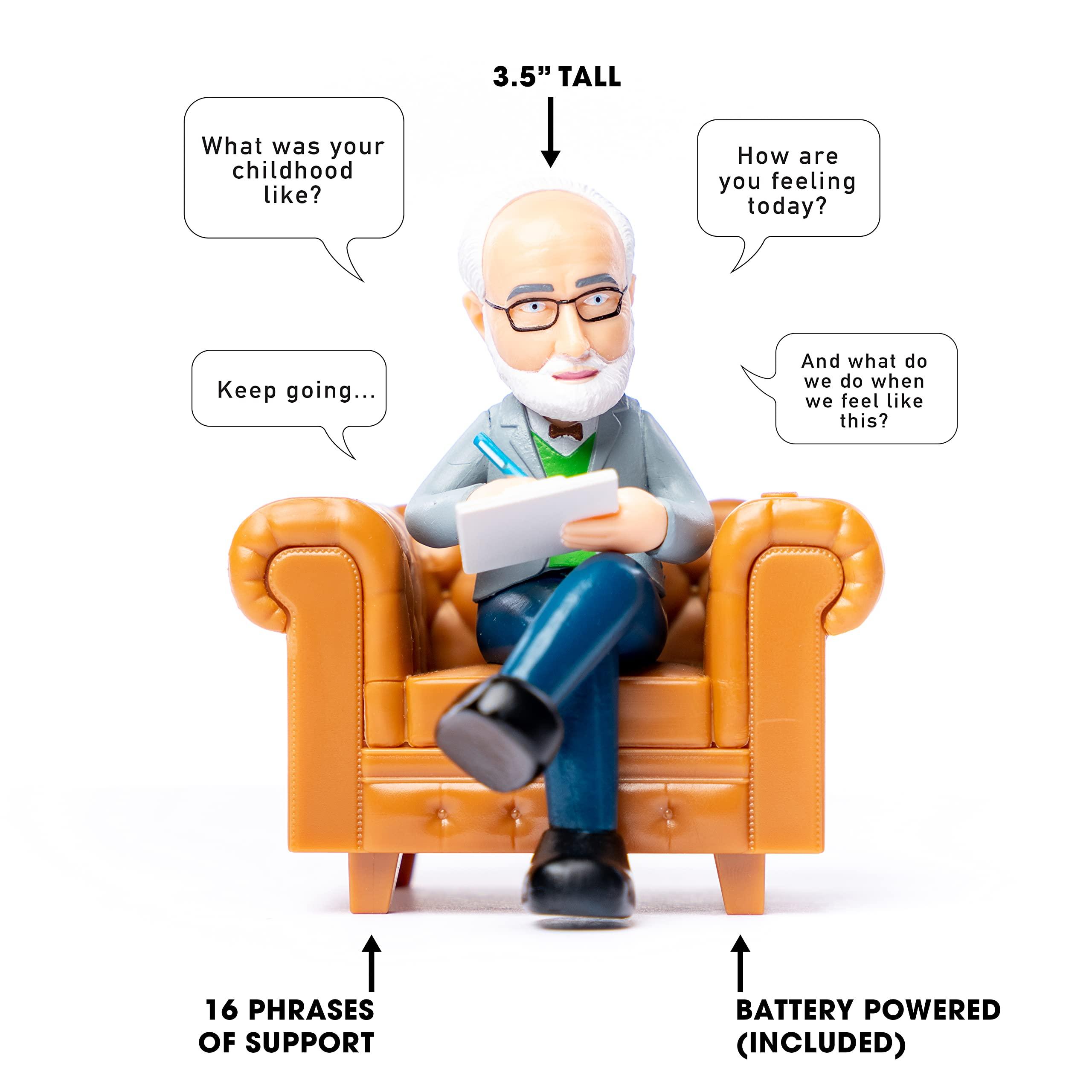 NPW NPW Desktop Therapist, Novelty Prank Gift for Kids & Adults, Funny Sound Machine with 16 Sound Phrases of Emotional Support, Batteries Included