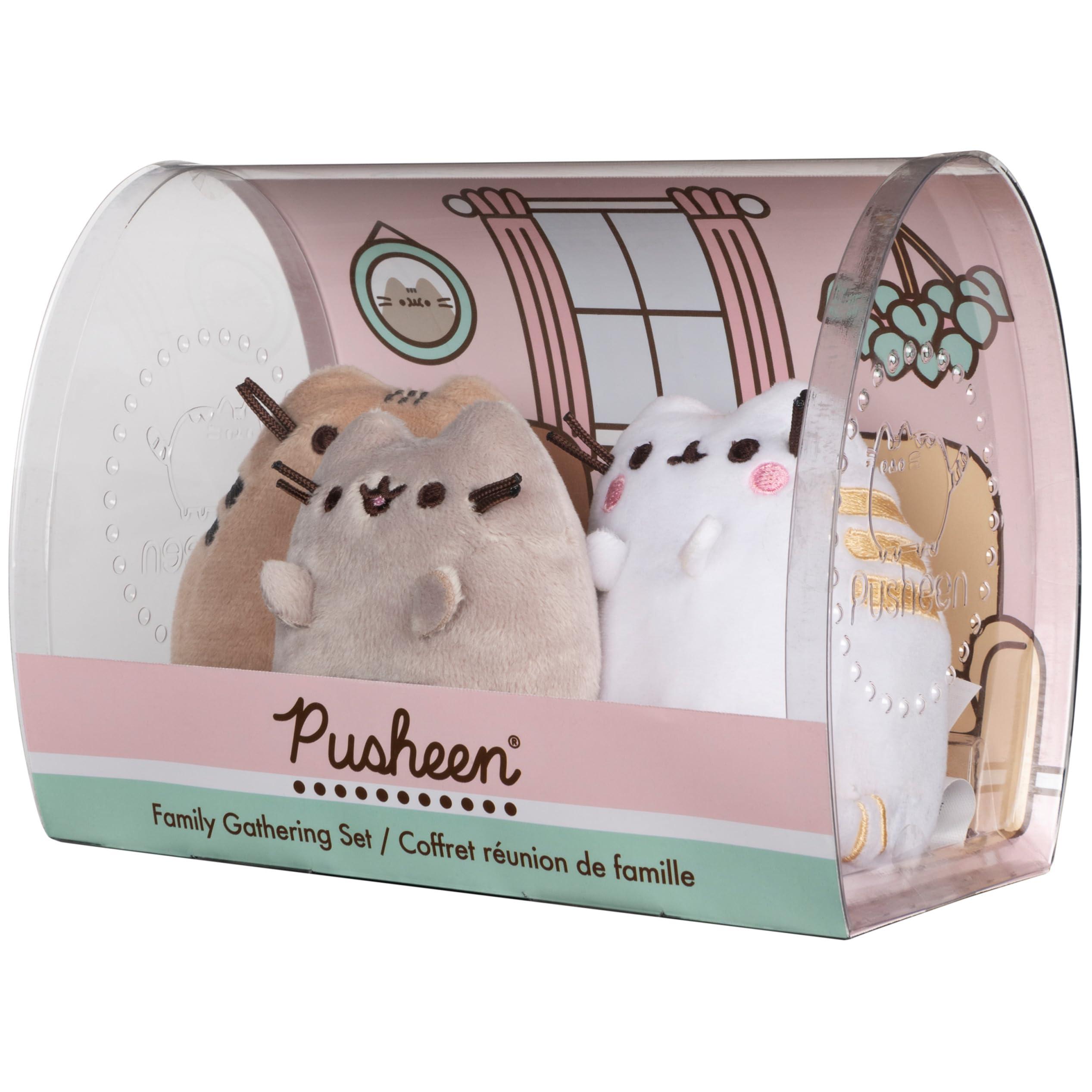 GUND GUND Pusheen Family Gathering Collector Set of 3 Plush Stuffed Animal Cats