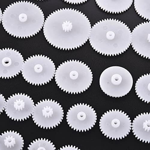 N\\D ND 58PCS Plastic Gears Toy Motor Crown Gear Set for DIY RC Car Robot Part