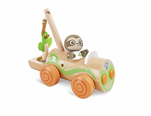 Hape Hape Tree Planting E-Car, Green Planet Explorers | Electric Wind Turbine Car Toy, for Kids Ages 3+ Years