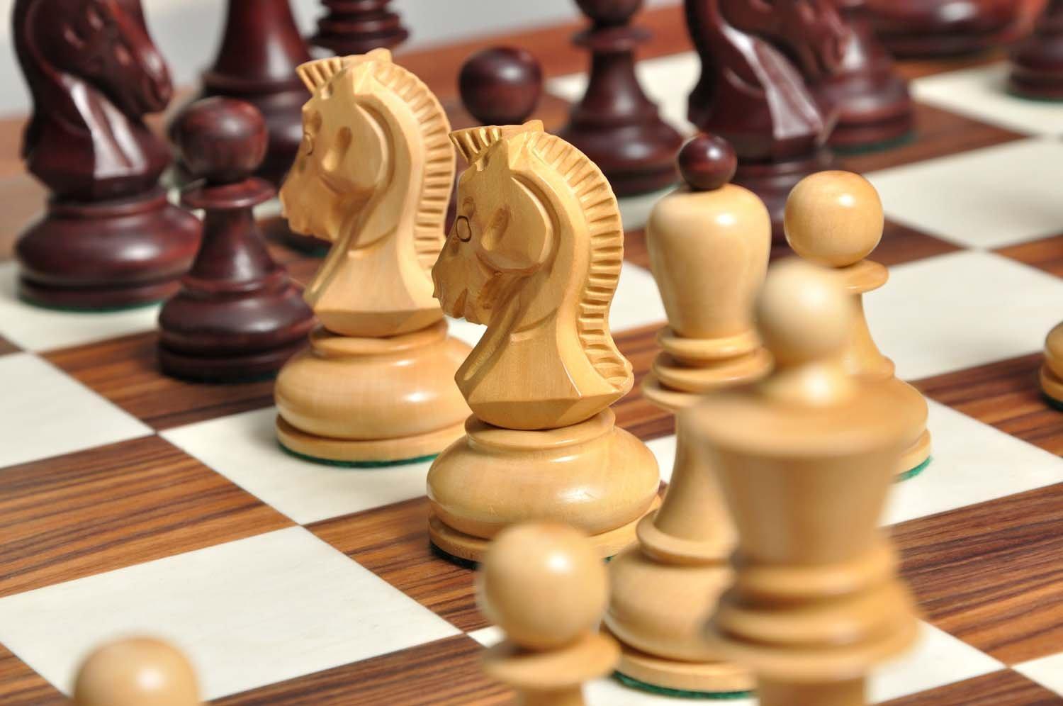 The House of Staunton The Dubrovnik Chess Set, Box, & Board Combination - Rosewood Gilded - by The House of Staunton