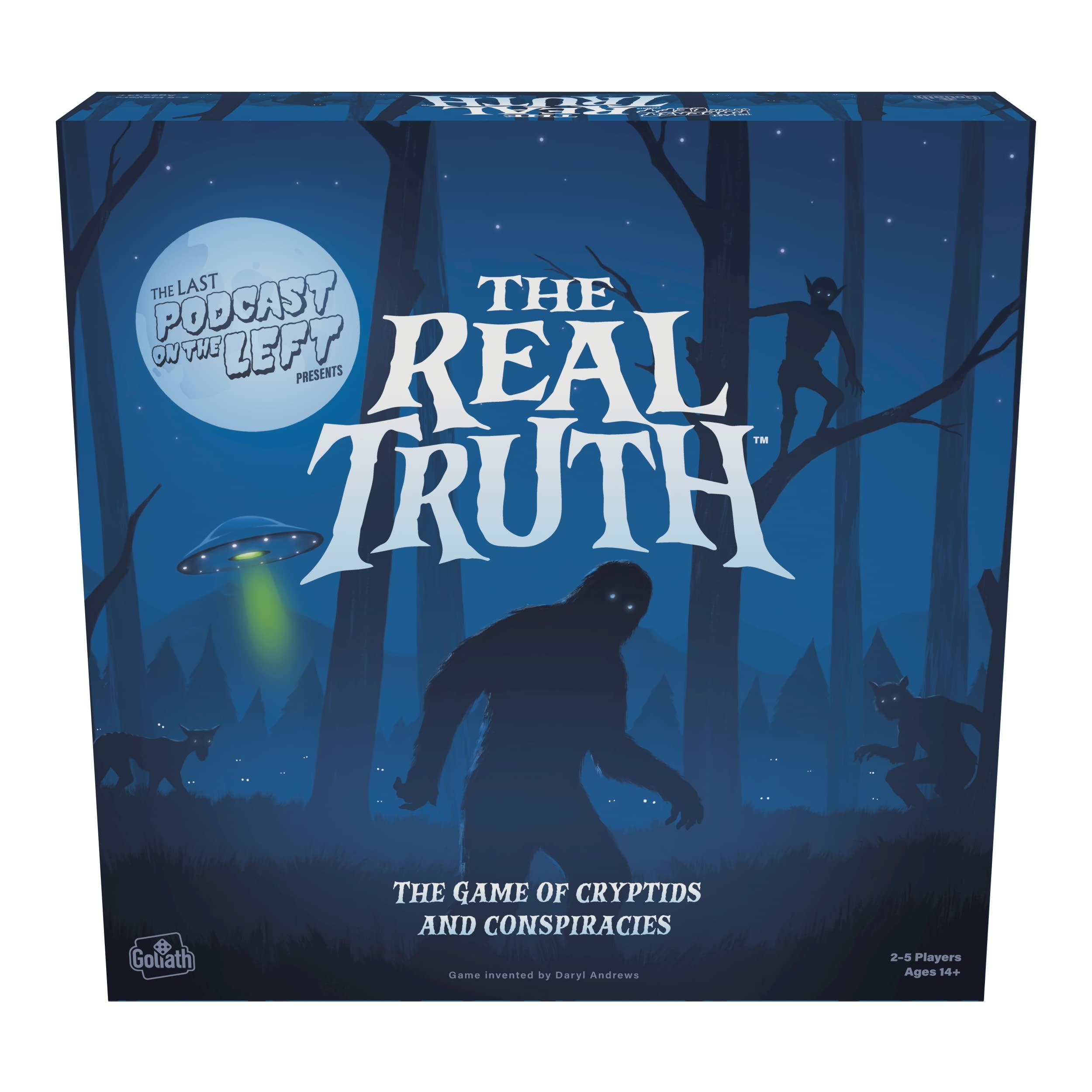 Goliath Goliath The Last Podcast on The Left Presents: The Real Truth - Strategy Game of World Conspiracy Theories and Mysteries with Over 300 Components - Ages 14 and Up, 2-5 Players