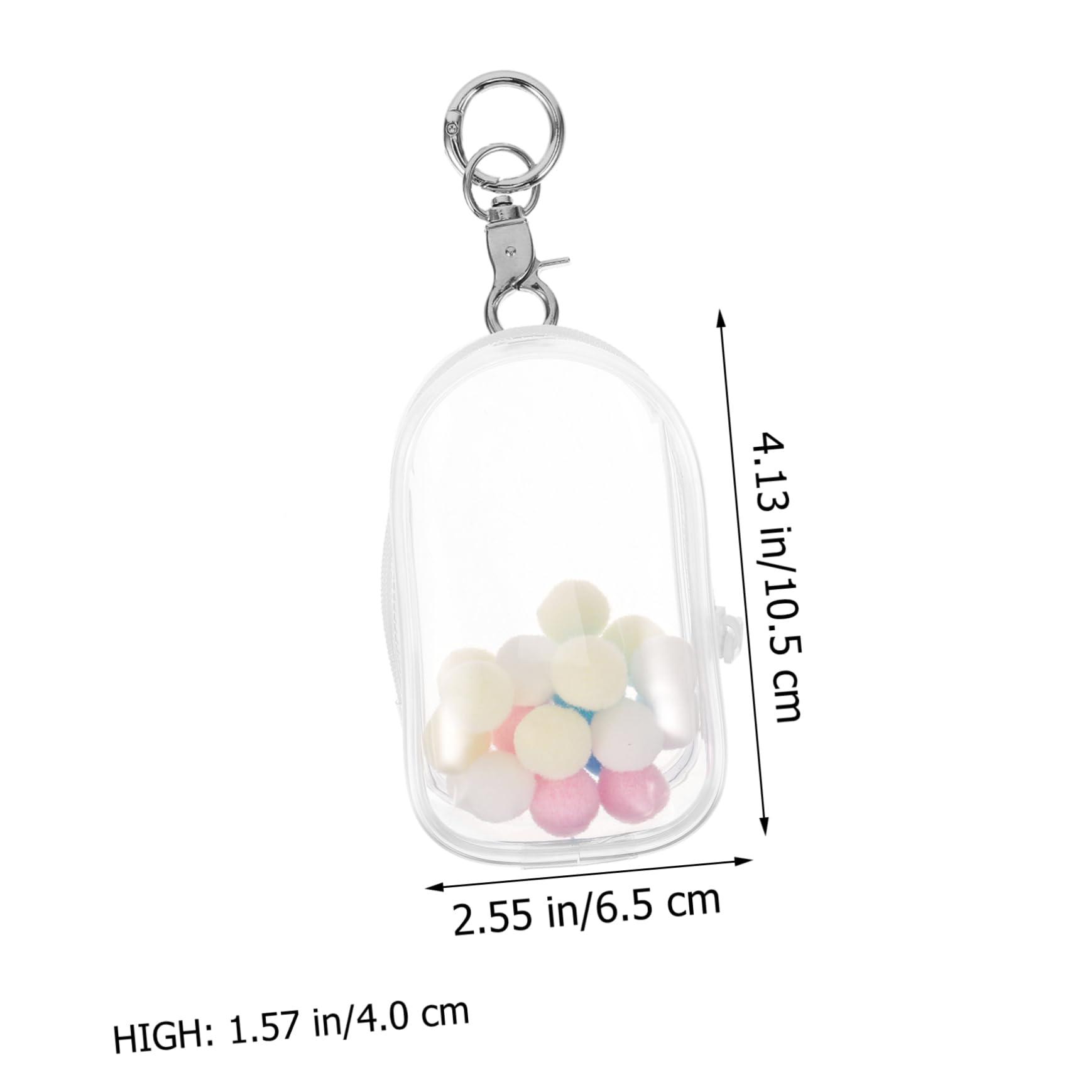 FELTECHELECTR FELTECHELECTR Doll Storage Bag with Keychain Display Case Portable Zipper Pouch for Figurines and Collectibles