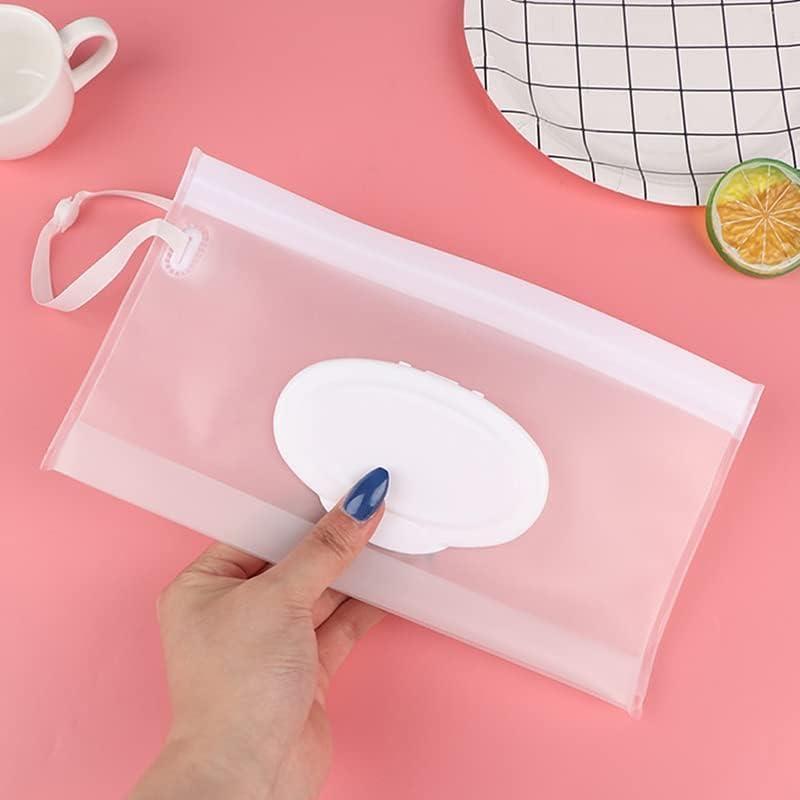 Weicoca Wet Wipe Dispenser- Baby Wipe Case Travel Holder Keeps -Refillable Wet Wipe Holder- Dispenser Container Diaper Wipe Holders Travel Wet Wipe Pouch Case