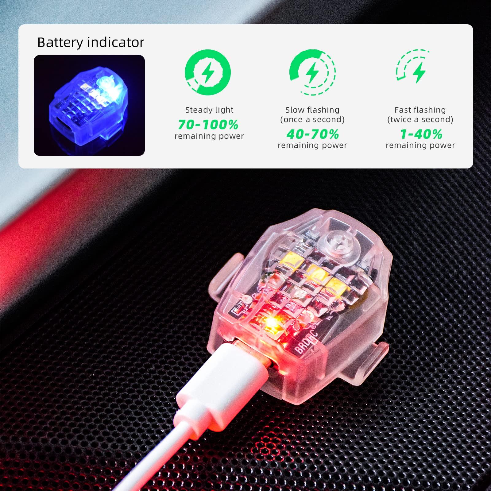 HeiyRC HeiyRC Mini 3 Pro Drone Strobe Light for DJI Air 3S 2S Mini 4K Avata 2 Neo Mini 4 Pro Mavic Mini 2 SE Mavic 3 Classic Accessory,Night Flight FAA Anti Collision Rechargable Led Lamp