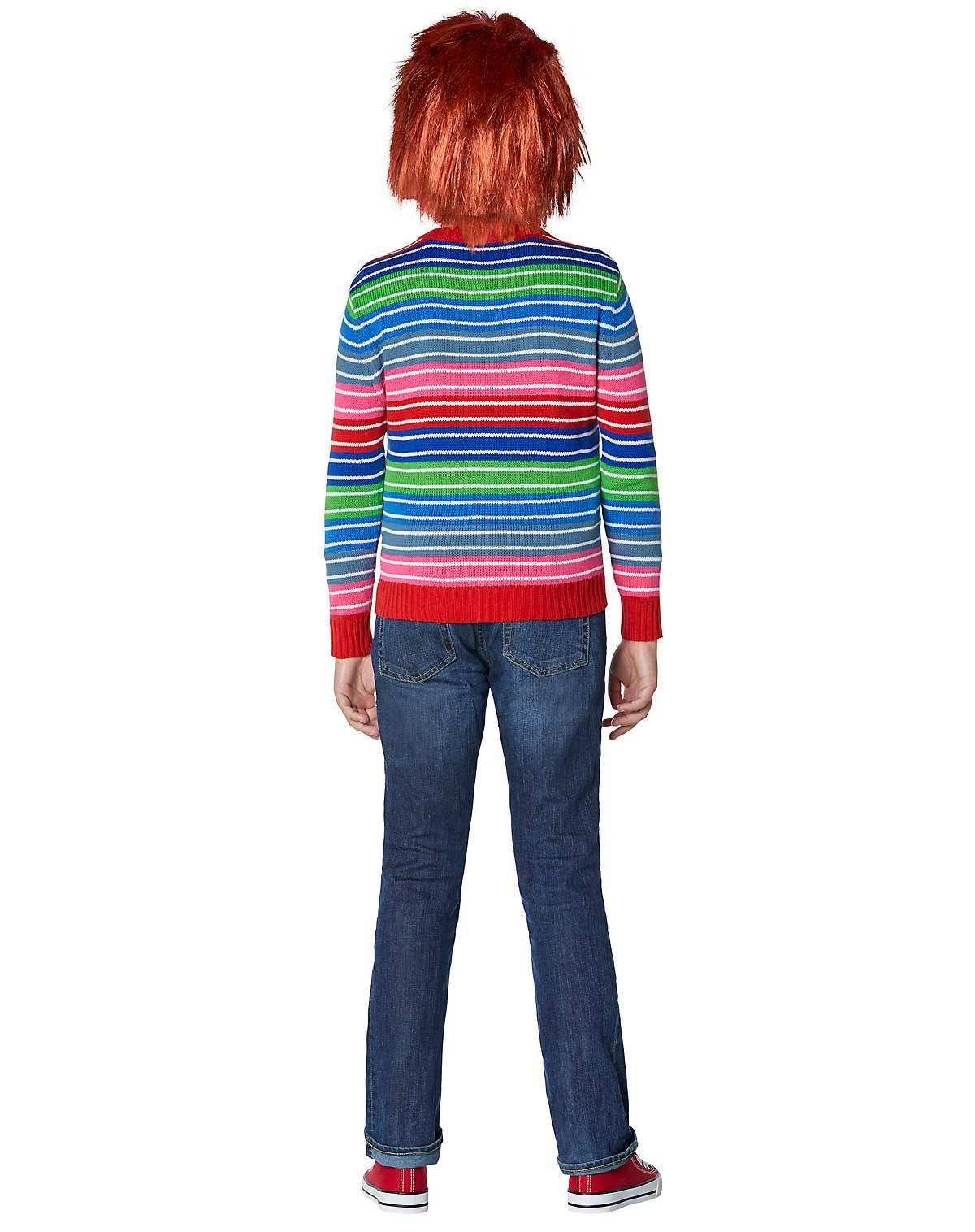 Spirit Halloween Spirit Halloween Chucky Kids Good Guys Costume Kit| Officially Licensed | Horror | Chucky Costumes Kit | Chucky Sweater and Knife XL