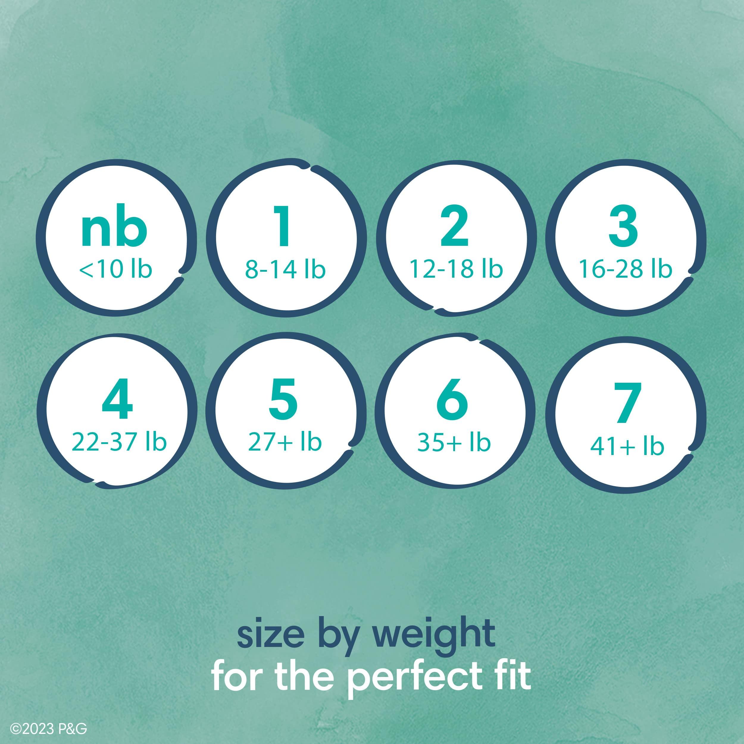 Pampers Pampers Baby Diapers - Pure Protection - Size 7, 60 Count, for up to 100% Leakproof, Premium Plant-based Skin Protection
