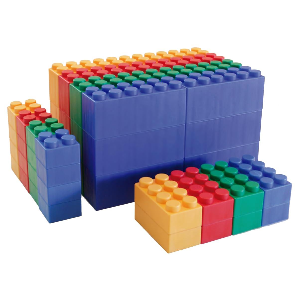 UNiPLAY UNiPLAY Giant Plump Toddler Soft Building Blocks - 48-Piece Stacking Set for Early Cognitive Development and Creative Play - Ages 3 Months+