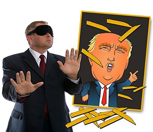 Gears Out Pin The Toupee on Trump Party Game – Donald Trump Gag Gift Funny Political Gifts Free Blindfold Mask White Elephant Ideas Secret Santa Weird Trump Gifts Political Novelty Gifts Republican Democrat