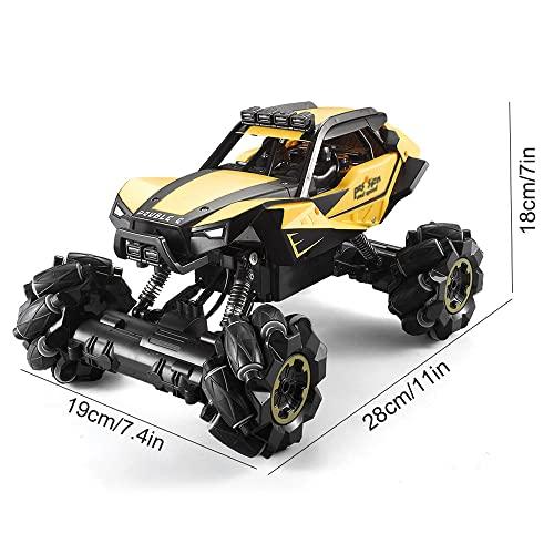 KAIKEA KAIKEA 1/16 Scale Lateral Drift RC Stunt Car, 2.4G High-Speed 4WD Off-Road Climbing RC Truck with Dual Motors, 360 Rotation All-Terrain Toys Vehicles