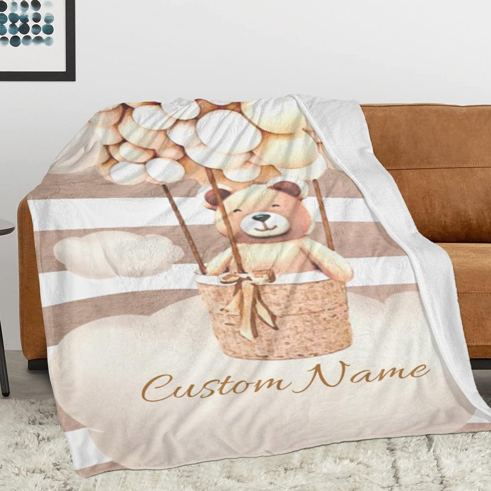 ToysCentral Basics Custom Baby Blankets with Name, Baby Name Blanket, Customized Baby Blankets, Boys,Girls,Best Gift for Baby, Super Soft Plush Fleece, 30"x40"