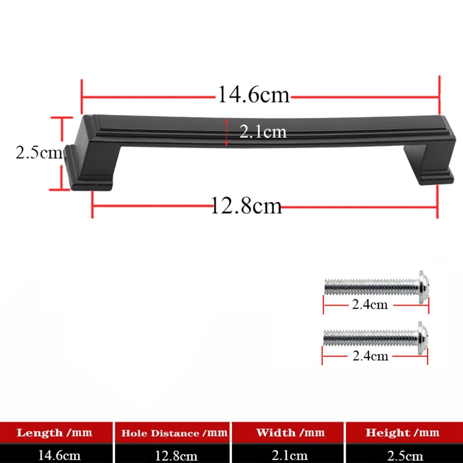 AHAFEI Black Handles for Furniture Parts Cabinet Knobs and Handles Kitchen Handles Drawer Knobs Pulls Cupboard Hardware Accessories 1Pcs (Color : AB8-2)