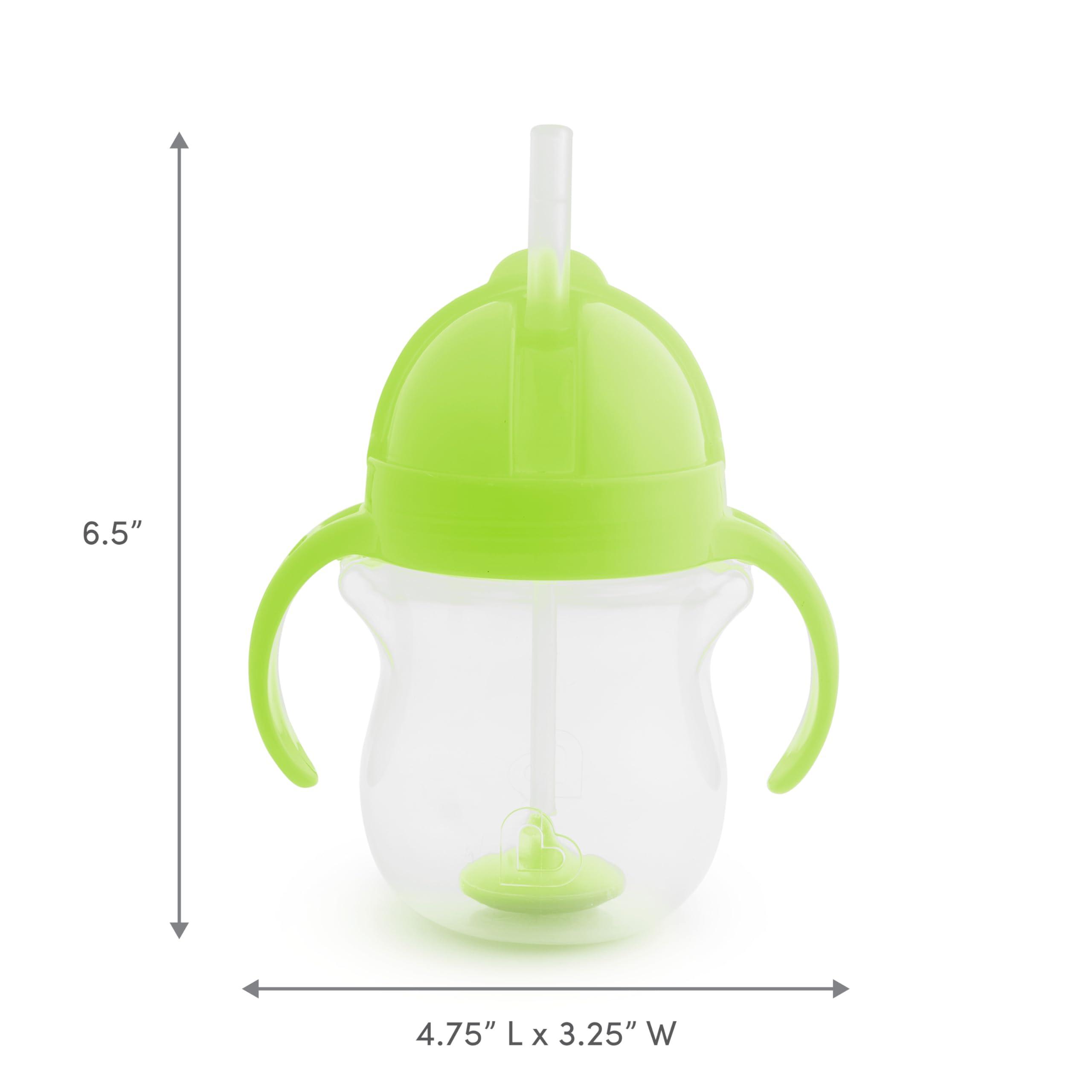 Munchkin Munchkin Happy Snacker Toddler Cup and Snack Containers - 7oz Any Angle Weighted Straw Trainer Cup and 9oz Snack Catchers, Green/Blue