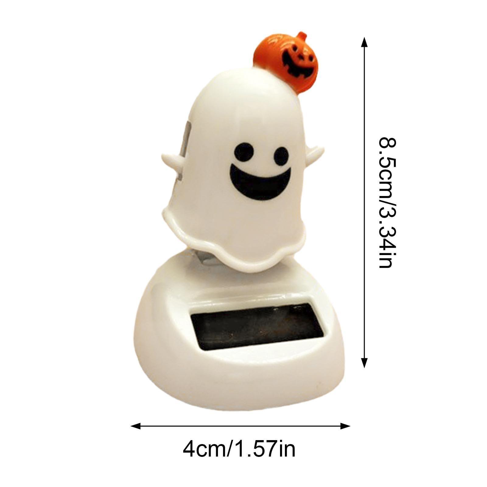 HABURN HABURN Halloween Ghost Solar Dancing Toy, Solar Halloween, Halloween Pumpkin Ghost Swing Figurine, Halloween Dashboard Toys Solar Powered Ghost Dancing Toys, for Car Desk Home Decor
