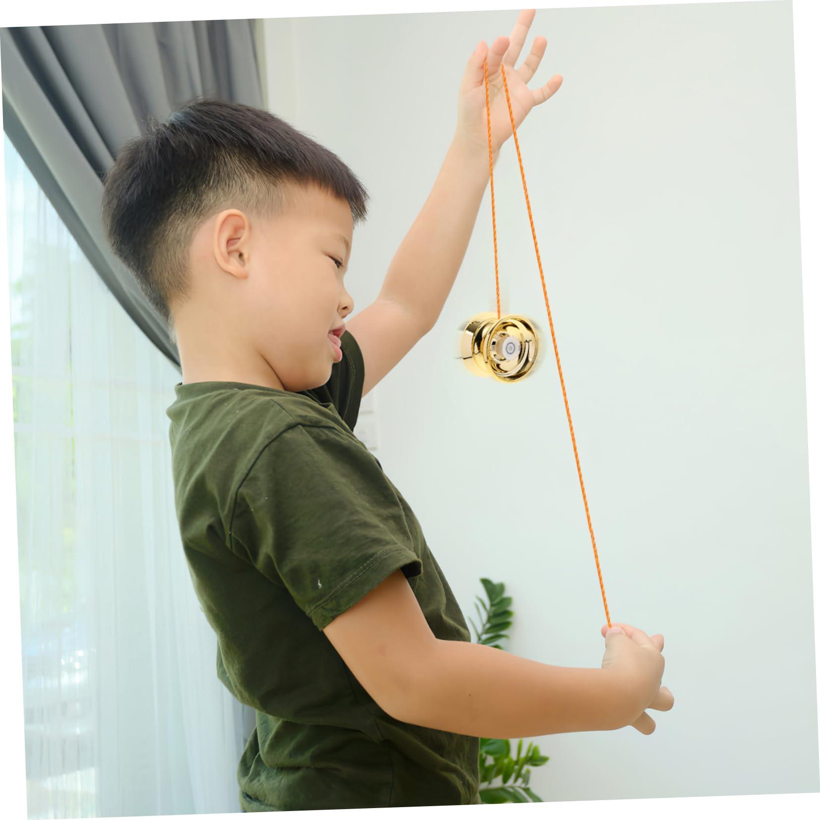 Vaguelly Vaguelly 1 Set Golden Yoyo for Beginner Funny Yo-yos Alloy Yoyo for 5-6 Toys