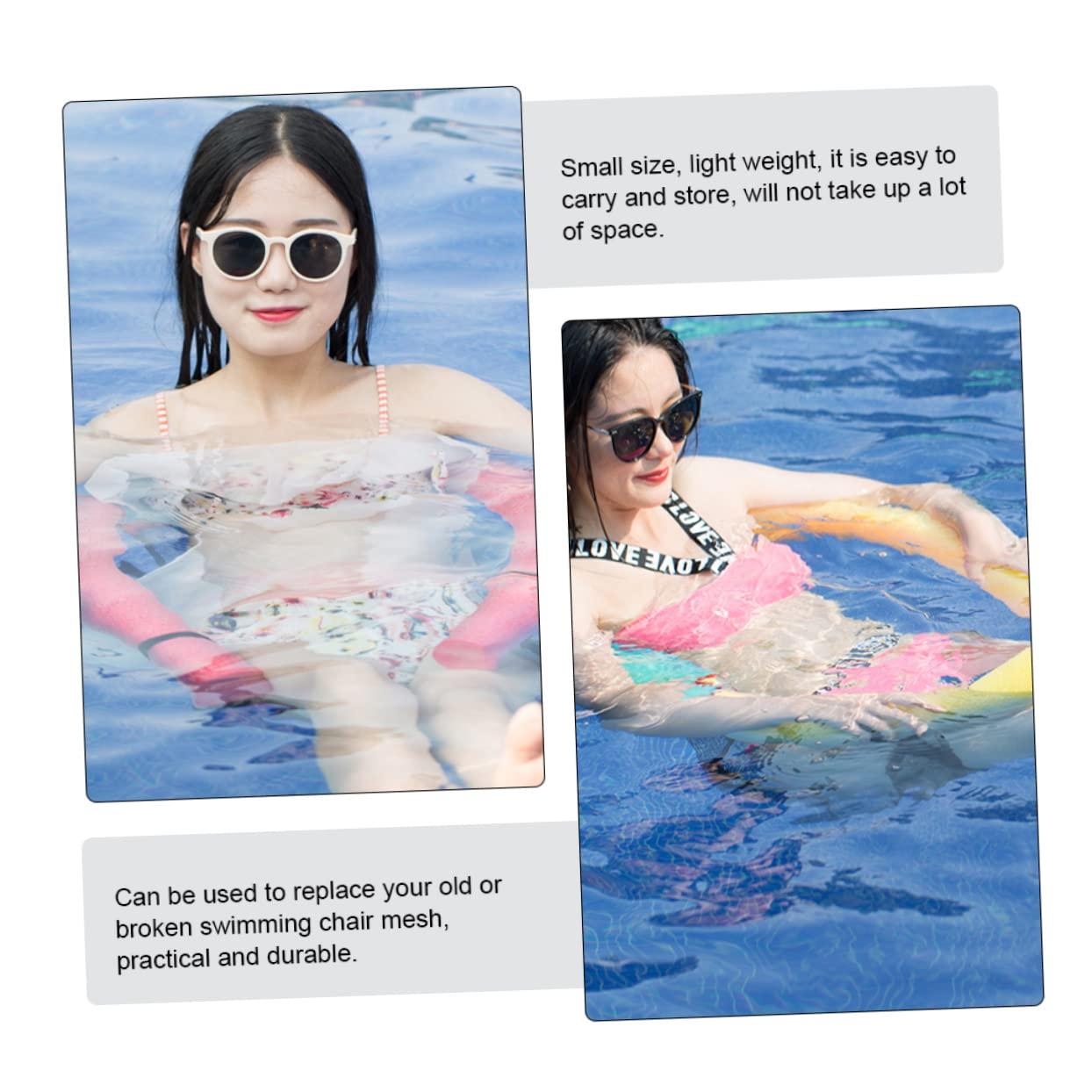 Yardwe Yardwe 4 Pcs Swimming Chair Net Pocket Outdoor Chaise Lounge Floating Pool Lounge Swimming Chair Nets Mesh Pool Floats Noodles for Swimming Pools Polyester Aerated Water Pool Party Grid