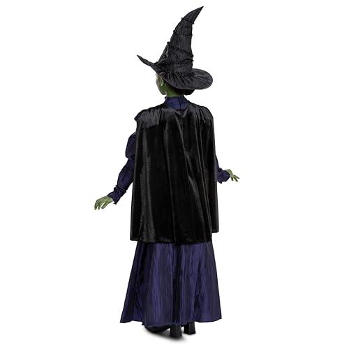 Disguise Wicked Elphaba Costume for Girls, Deluxe Official Wicked Elphaba Costume Cape and Hat, Kids Size (7-8)