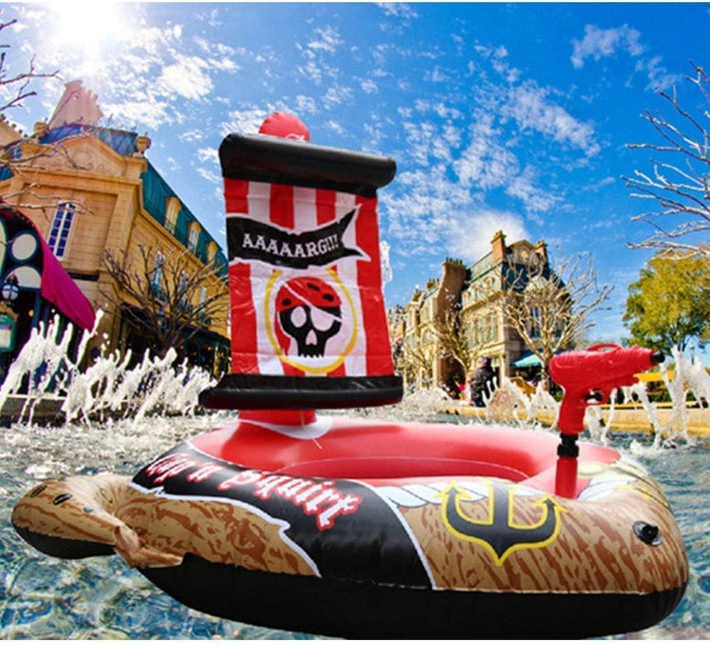 XXF-Shop Pool Float Inflatable Pirate Ship Floating Row, Summer Inflatable Pool Float Water Float Raft Ride on Pool Lounger Novelty Beach Suitable for Children for Chilling in The Pool