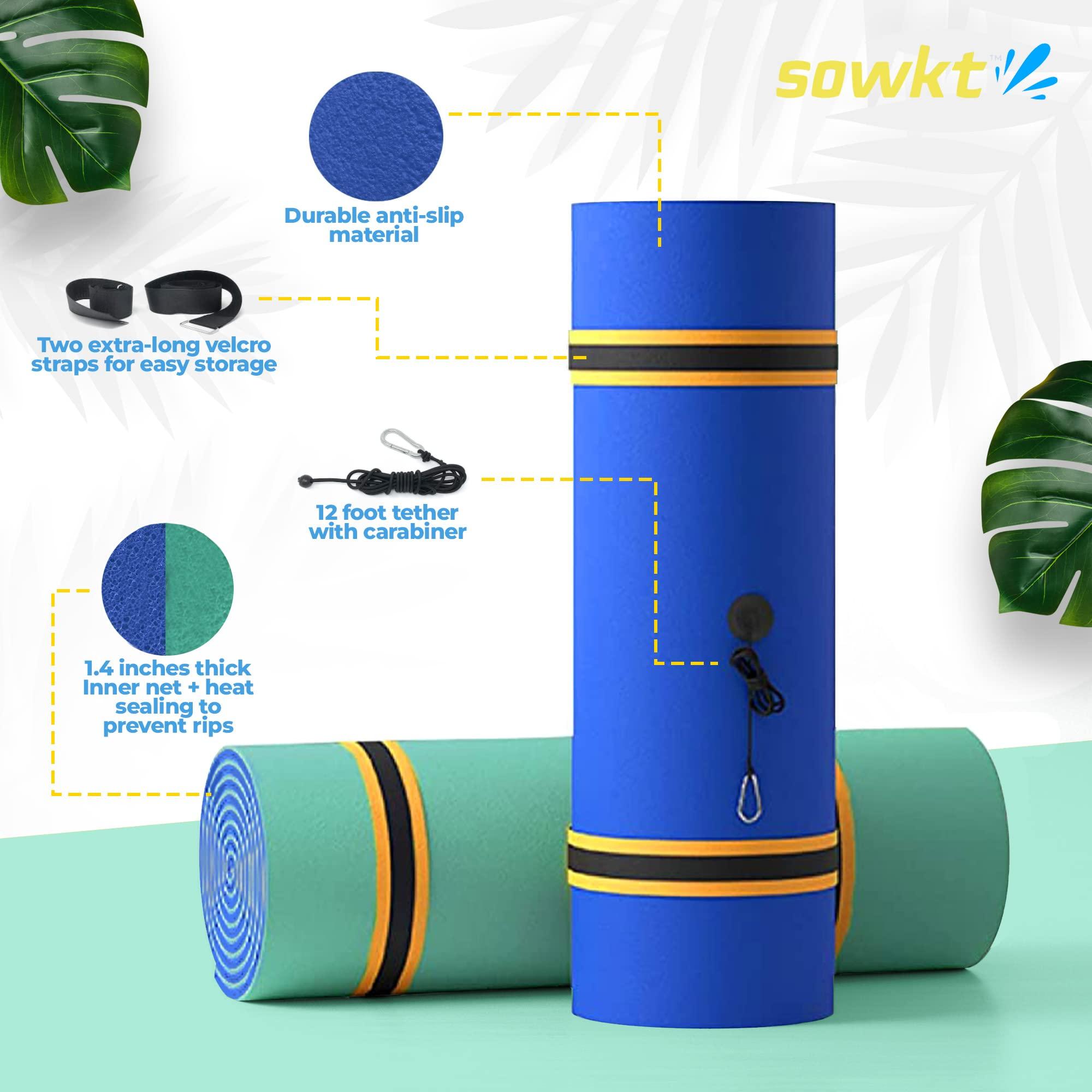 SOWKT Premium Made in USA Lily Pad Floating Mat for Lakes and Pools (18x6 ft) - Great for The Lake, Pool, Boat or as a Floating Dock - Giant Lilly Pad for Adults and Kids Alike for Unlimited Water Fun
