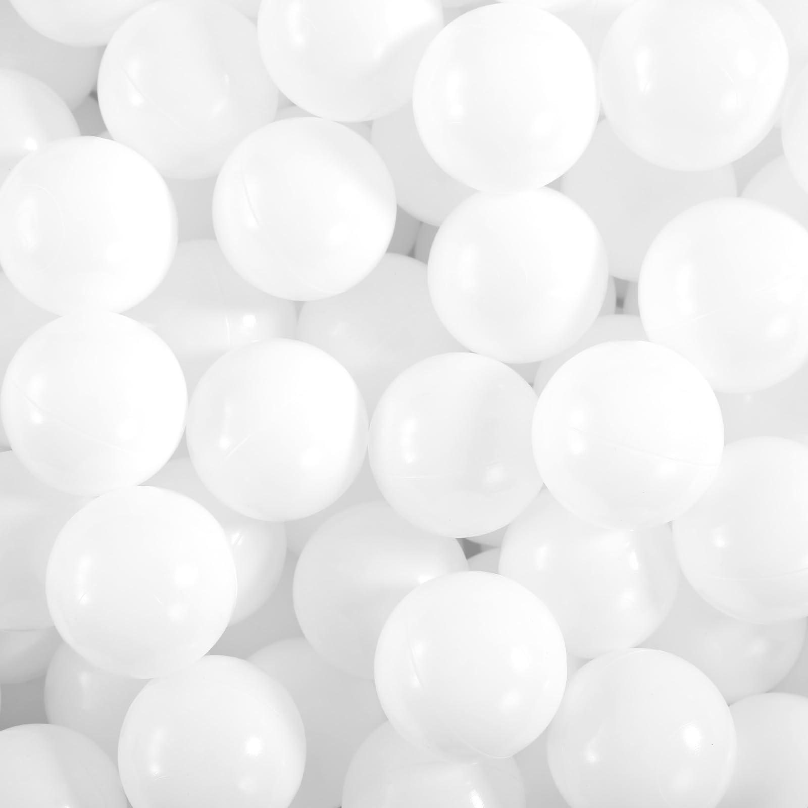 Heopeis Heopeis Ball Pit Balls - 2.75inch Plastic Ball Play Balls BPA Free Phthalate Free Non-Toxic Play Balls for Children Ball Pit Party Brithday Ball Pool Tent,50PCS. (White)