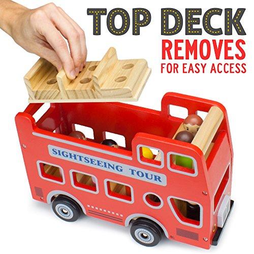 Imagination Generation Imagination Generation Wooden Wheels Natural Beechwood Chunky Cars and Vehicles for Children +12 Months | Double Decker Bus