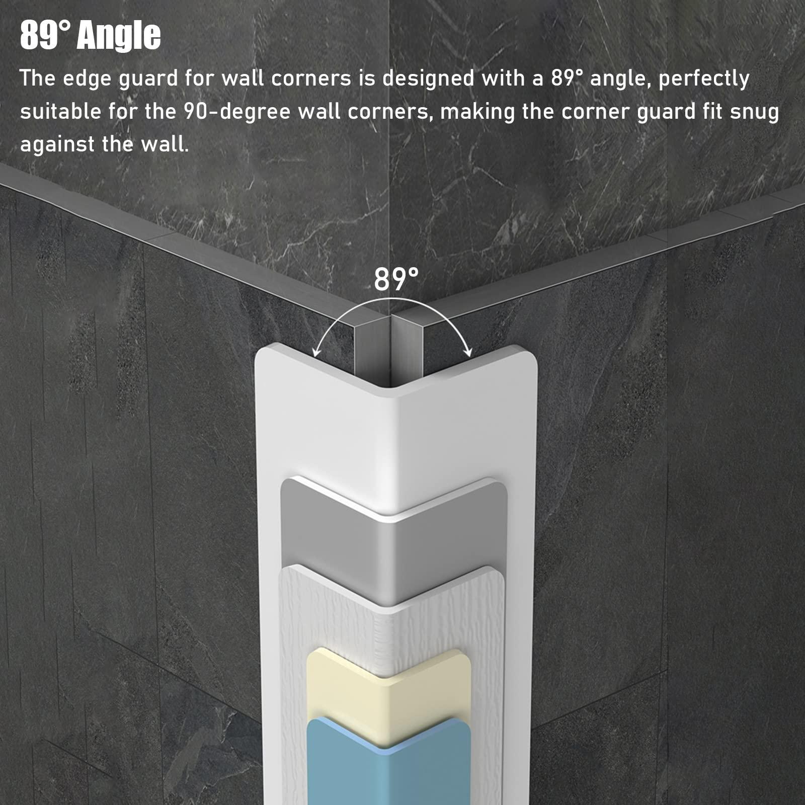 LXLZYXSF Wall Corner Guard Angle-Moulding Furniture Bumpers, Self Adhesive Corner Shield for Window Sill Door Frame Countertops, Edge Trim (Color : White, Size : 2.5cm W 110cm/43.3" L)