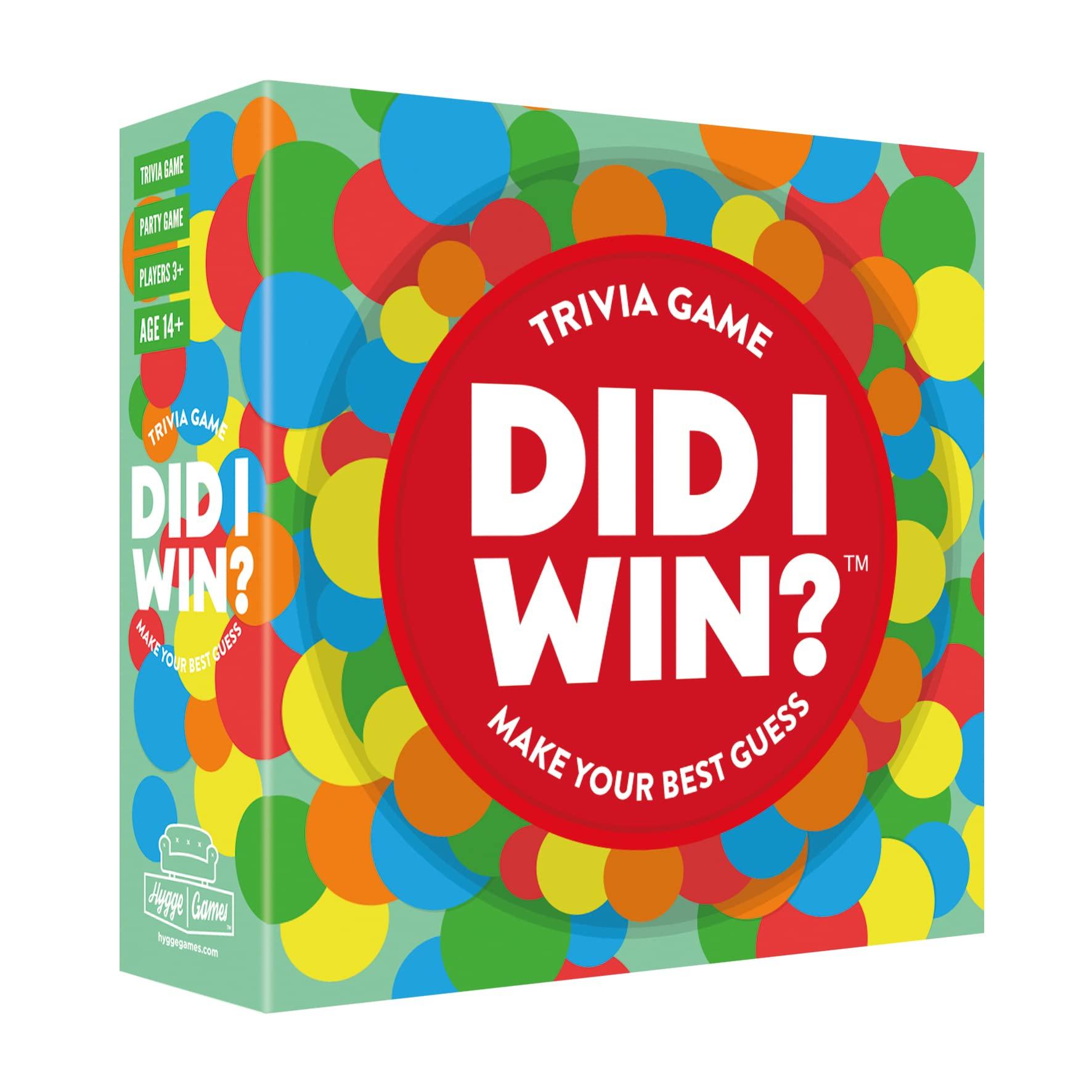 Hygge Games Hygge Games Did I Win? Trivia Game | Board Games | Trivia Games | Board Games for Adults and Teens | Hygge Family Games | Ages 14+ | Time Well Spent, Multicolored, 5.7 x 5.7 x 1.8 inches