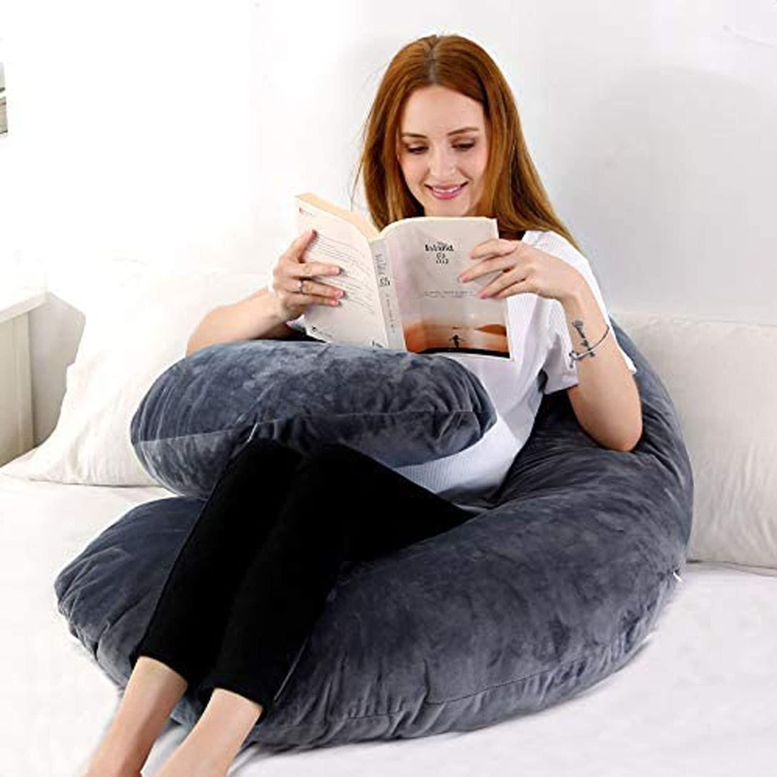 adsfvjndjcvdjcnjzsd Full-Body Pillow for Pregnant Women has a Removable and Washable Cover to Support The Pregnant Woman's Body