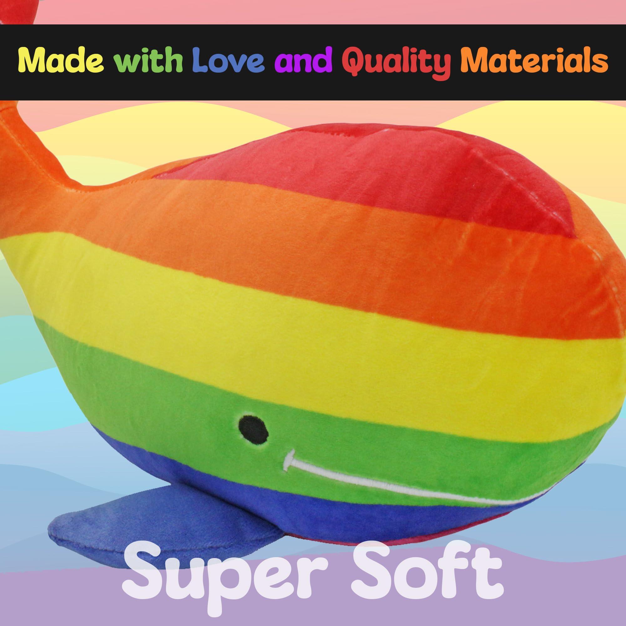 Attatoy Attatoy Bubbles The Homosexuwhale Talking Plush; Stuffed Whale Interactive Gay Pride Toy