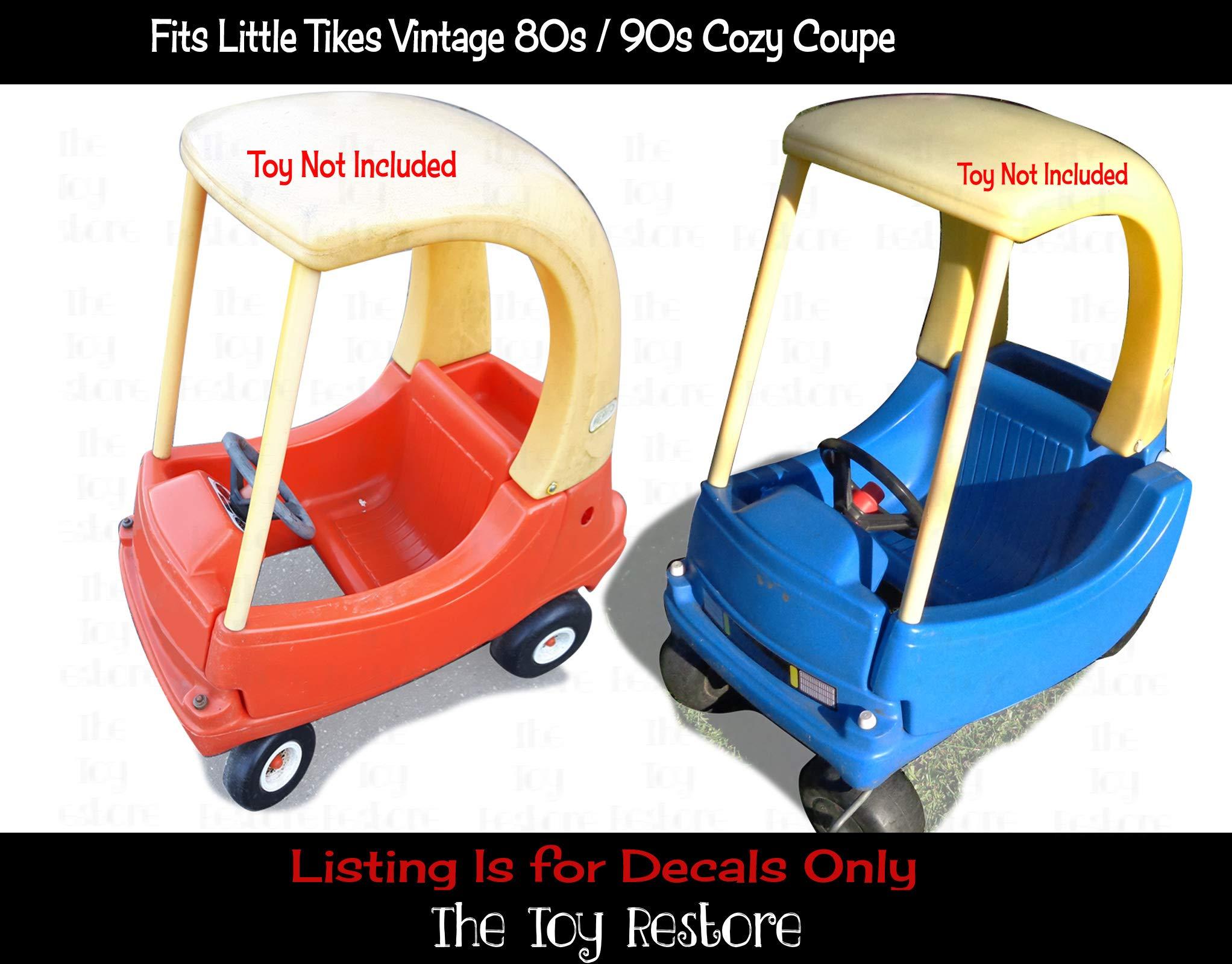 The Toy Restore Toy Restore Replacement Stickers Fits Little Tikes VTG Original Cozy Coupe Car Red