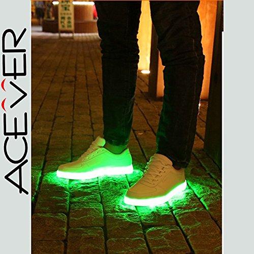 ACEVER USB Shoes Women s LED Shoes LED Sneakers Valentine s Day Prom Party Cosplay US6 EU37 UK4 CHN37 for Women