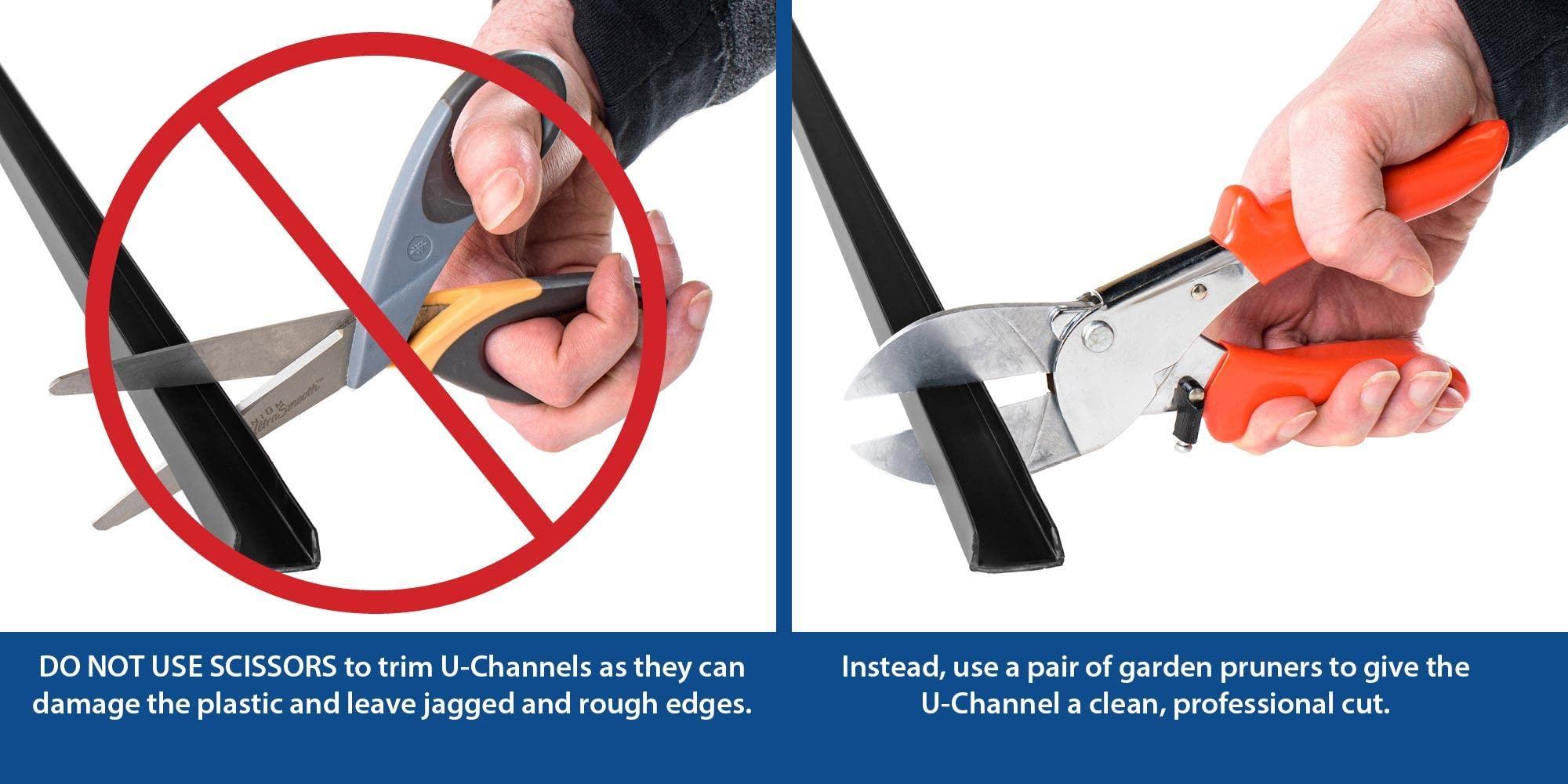 OUTWATER Outwater Plastics Black 1/8 Inch Styrene Plastic U Channel C Channel 60 Inch Lengths (Pack of 20, 100 Feet Total)