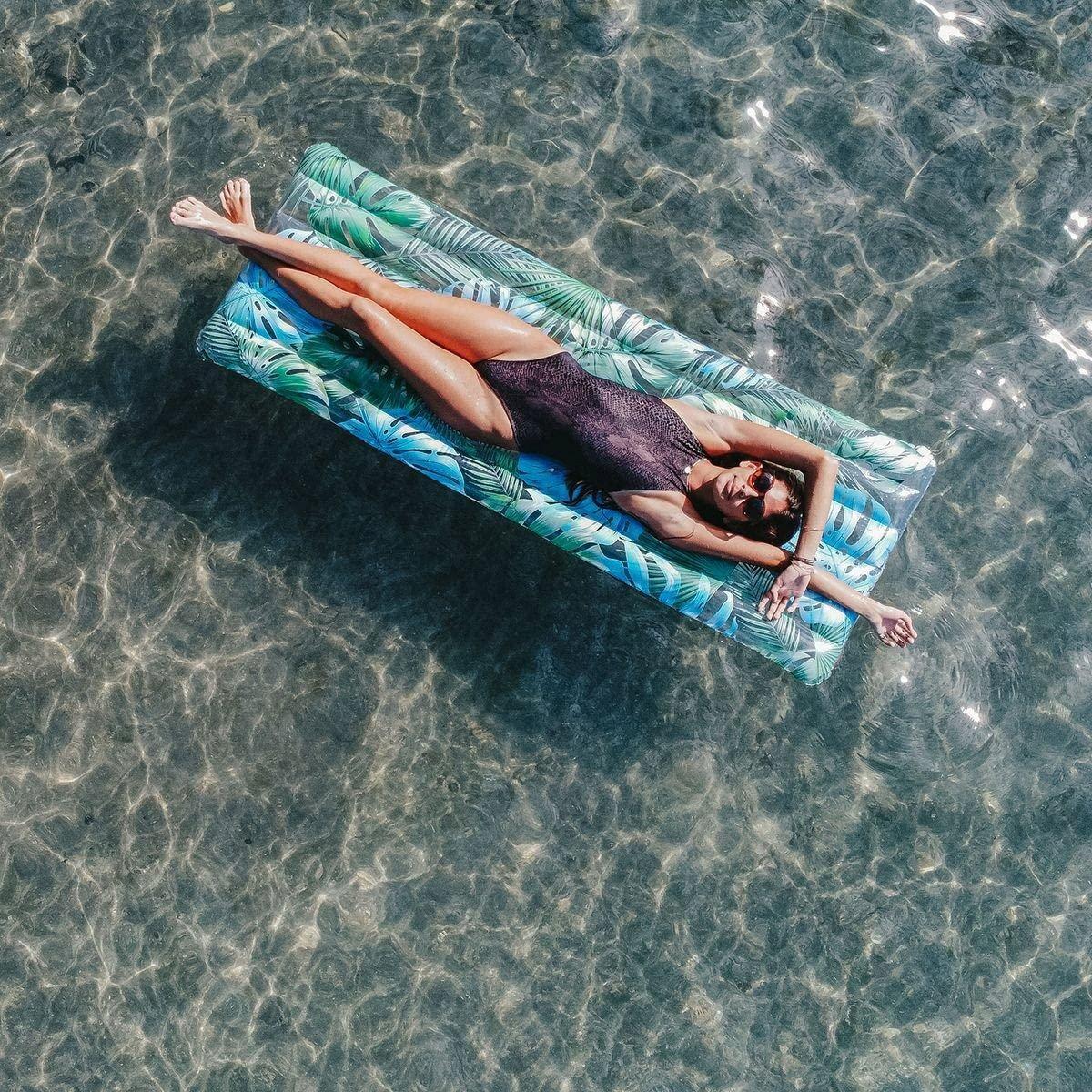 Poolcandy Pool Candy Inflatable Tropical Palms Pool Raft RC4402TP3