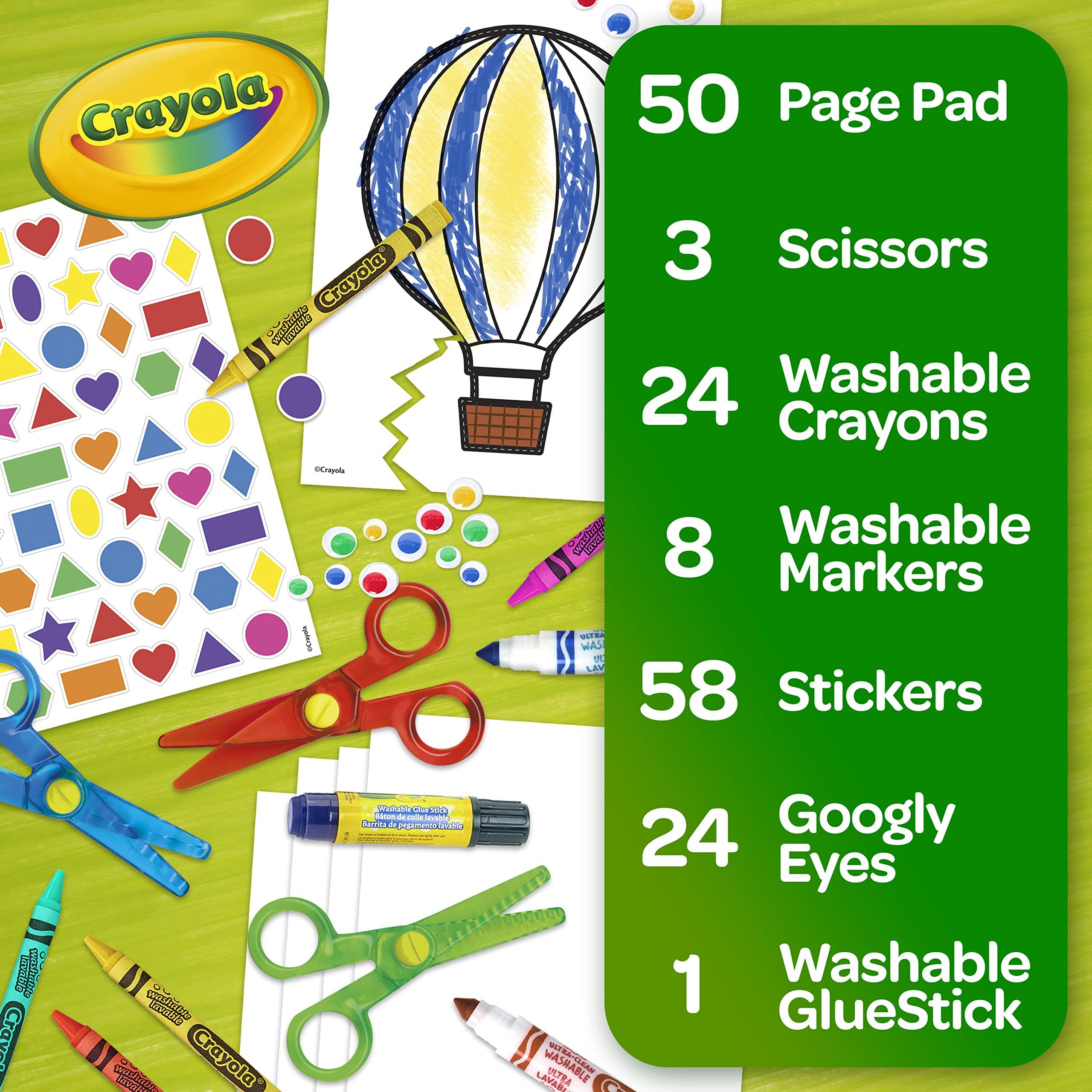 Crayola Crayola Toddler Scissor Skills Activity Kit (3ct), Safety Scissors and Craft Supplies, Toddler Crafts, Gift for Kids, Ages 3+