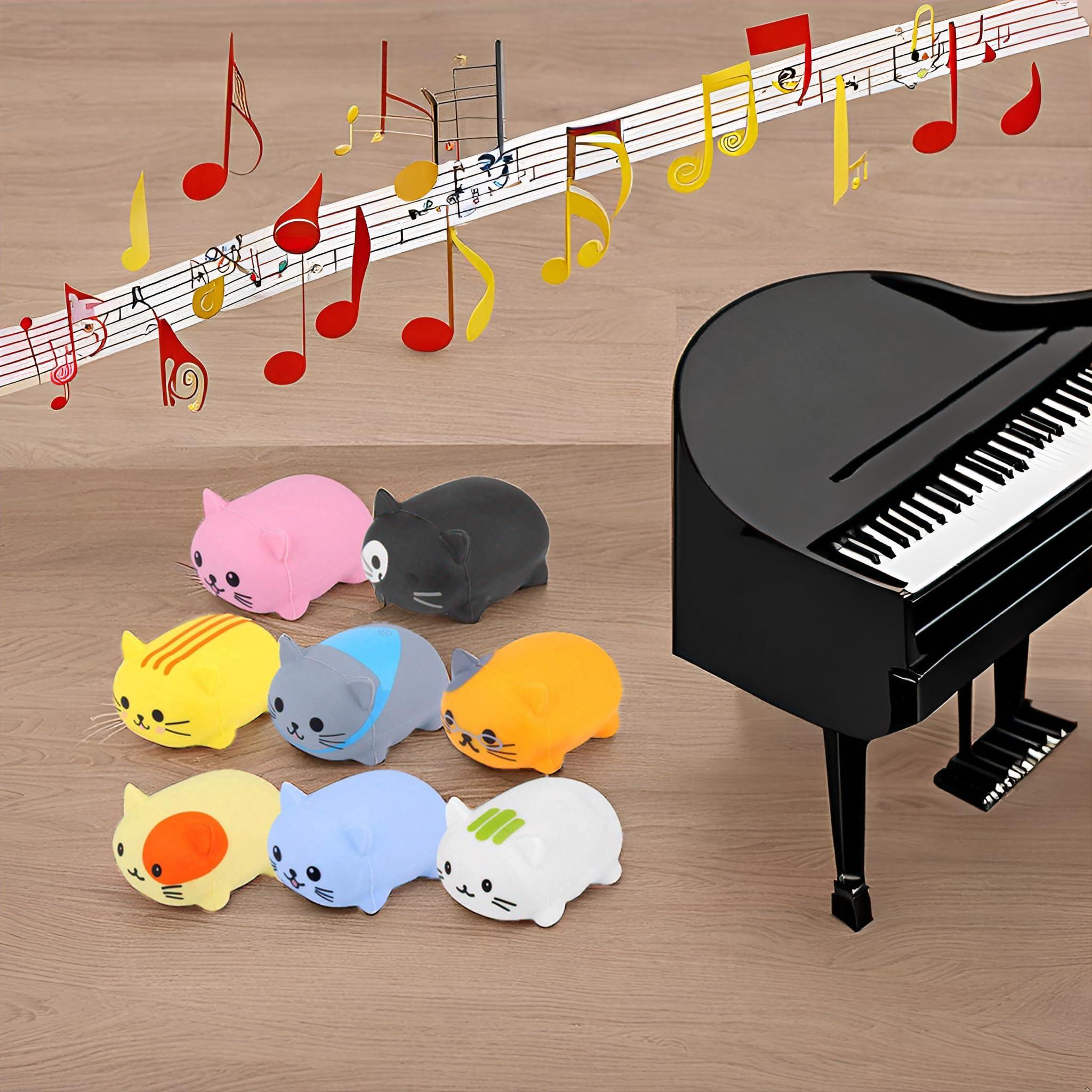 Dilwe Dilwe Musical Scale Cat, Touch Sensitive Music Piano Learning Funny Toy with Packing Box(#1) Car Mold