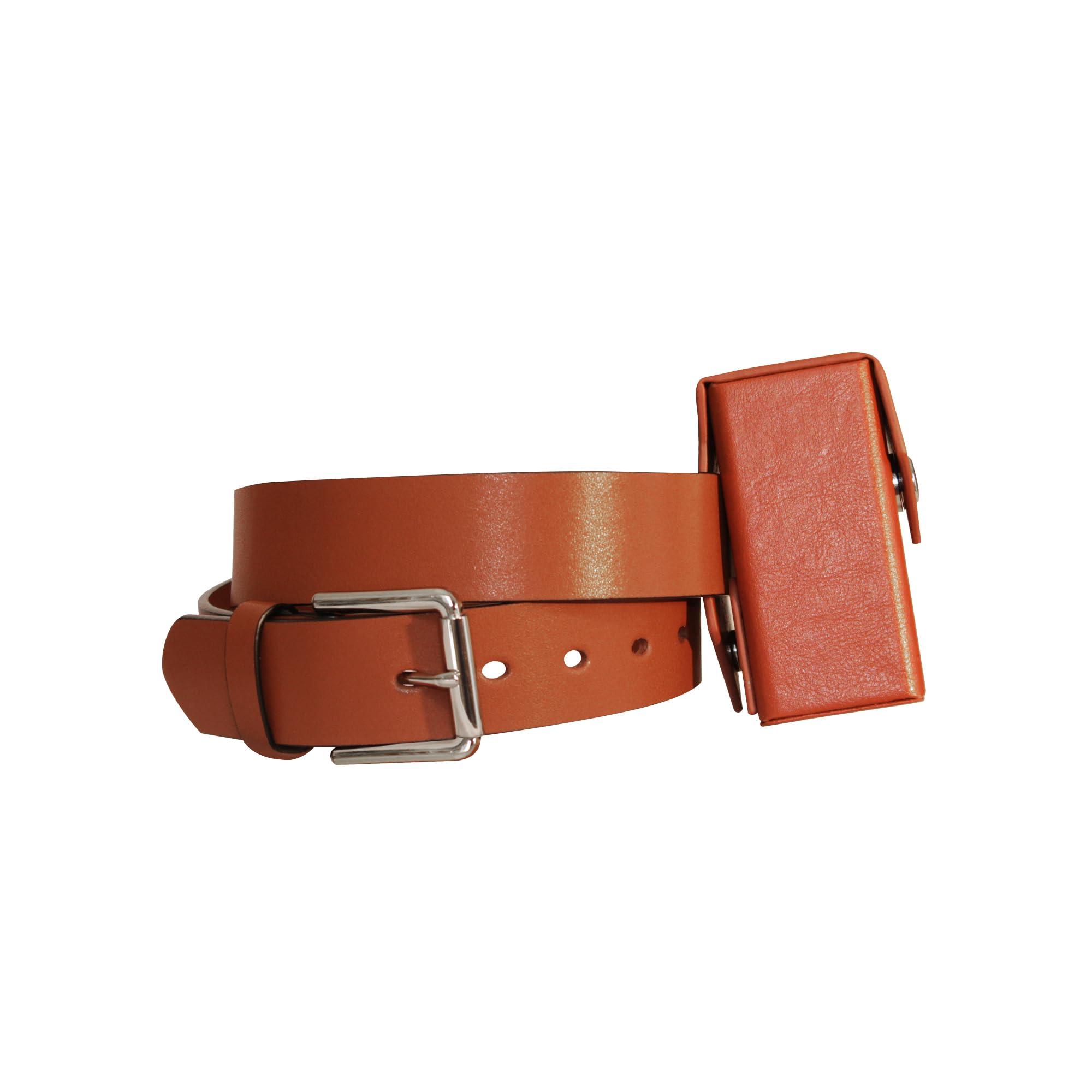 LDB Duel Yusei\'s Deck Box & Belt Replica, 80 Size, Hard Shell, Faux Leather, Belt Loop, Compatible with Yu-Gi-Oh!, Magic: The Gathering, Poke TCG and others (Yusei Brown - 80 Sleeve Size Deck Box, Large)