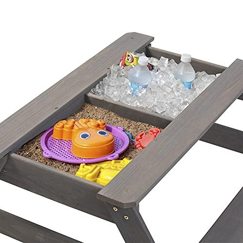Jack and June Jack & June Cedar Convertible Sand Box and Picnic Table Playset