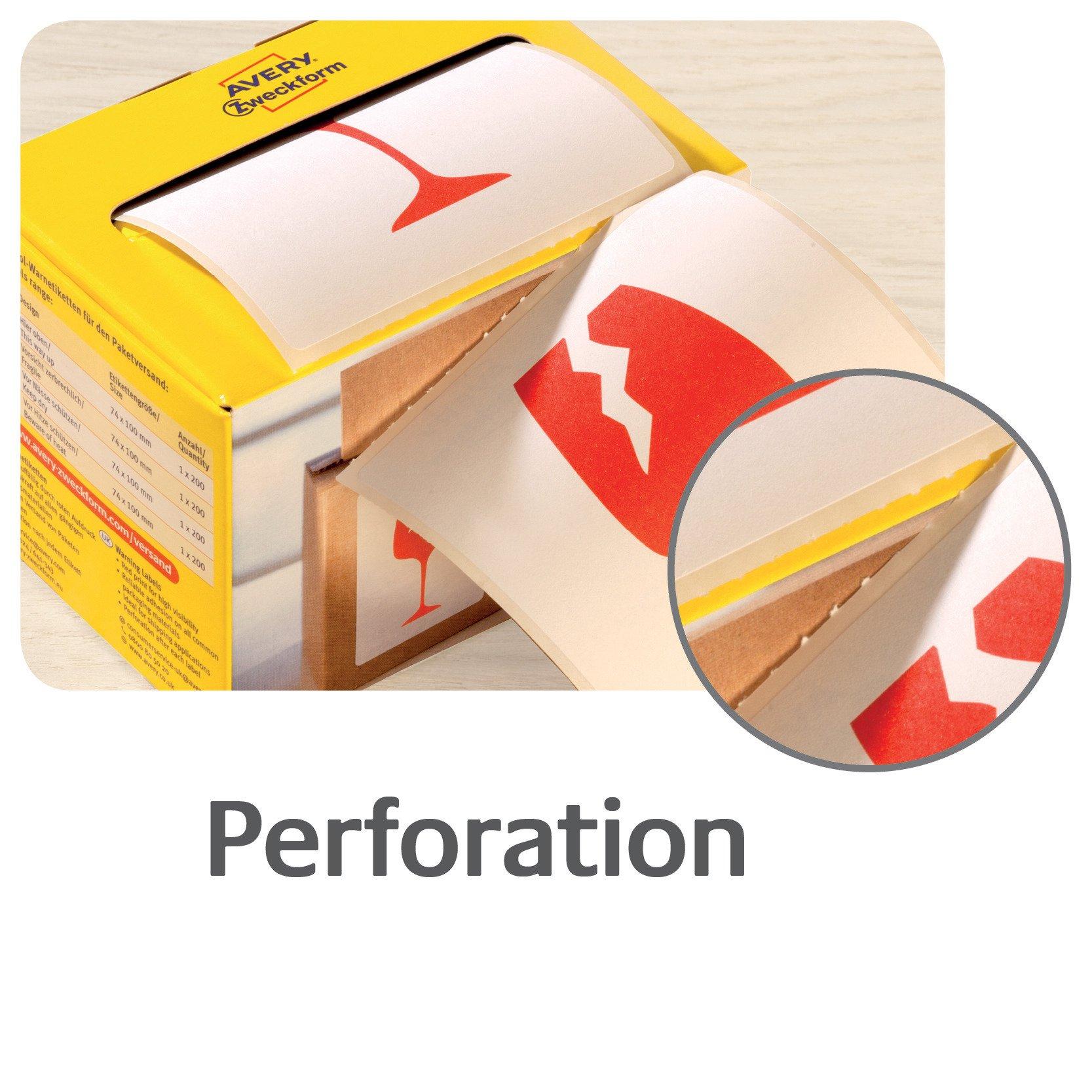 Avery Dennison Zweckform Avery Zweckform 7253 A Warning Stickers Symbols (from Heat Protect, 200 Labels