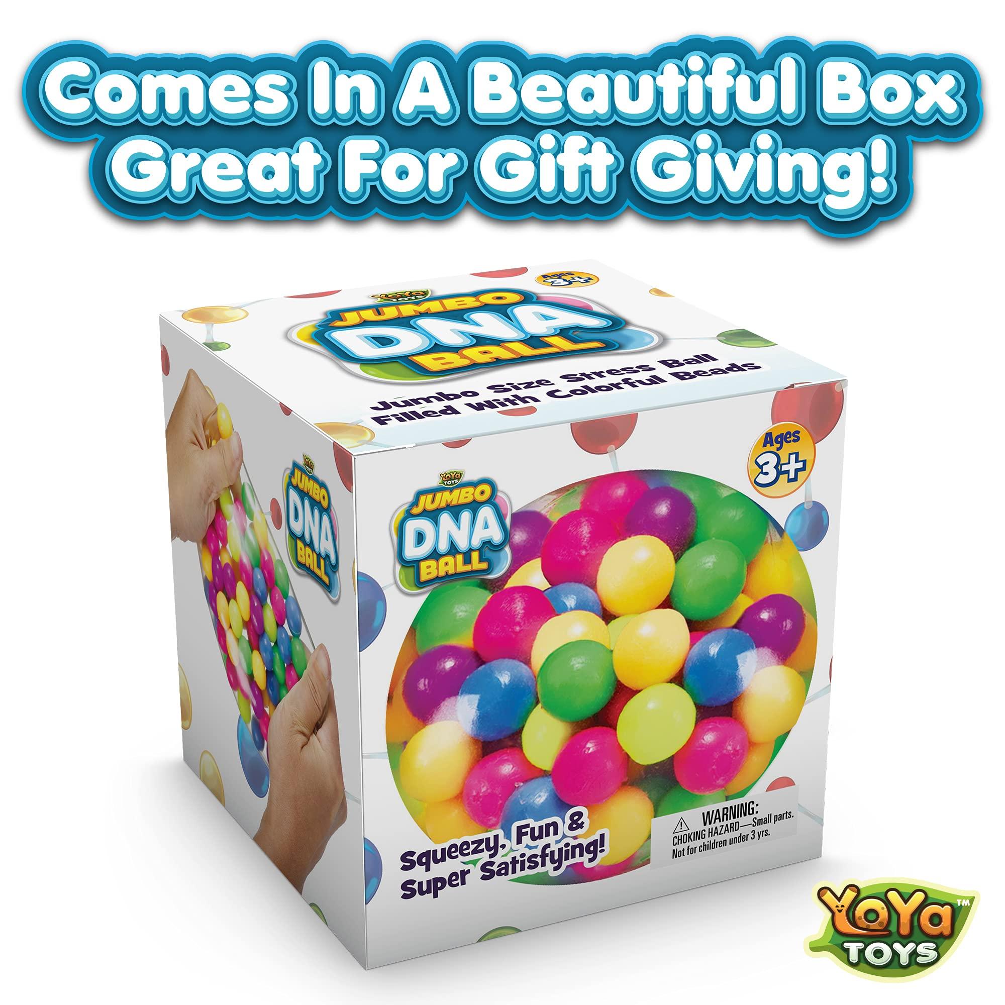 YoYa Toys YoYa Toys The Original Jumbo DNA Ball | Colorful Fidget Squeezing Stress Relief Ball for Adults & Kids | Our Unique Rubber Squishy Toys are Great for Stress, Anxiety, Bad Habits & More