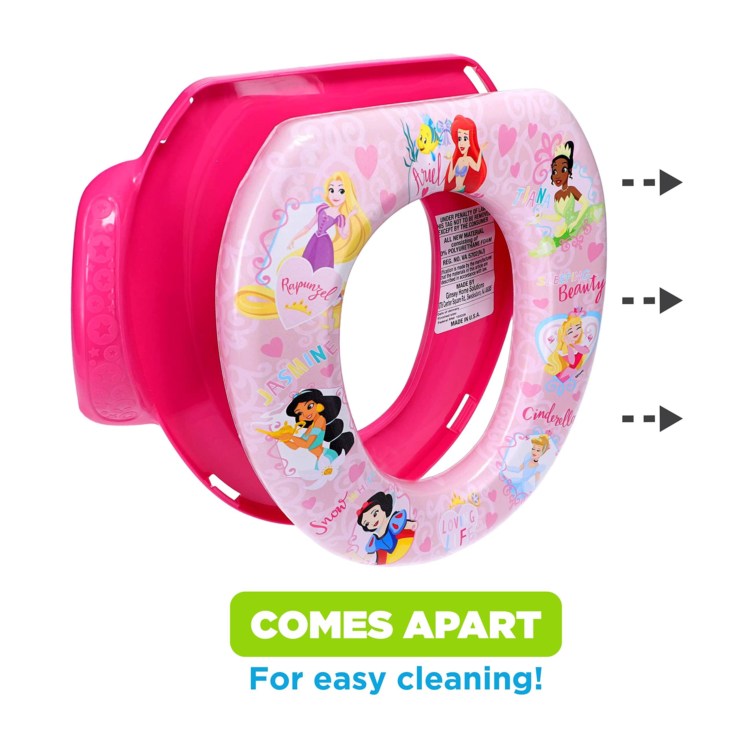 Disney Disney Princess "Loving Life" Soft Potty Seat and Potty Training Seat - Soft Cushion, Baby Potty Training, Safe, Easy to Clean
